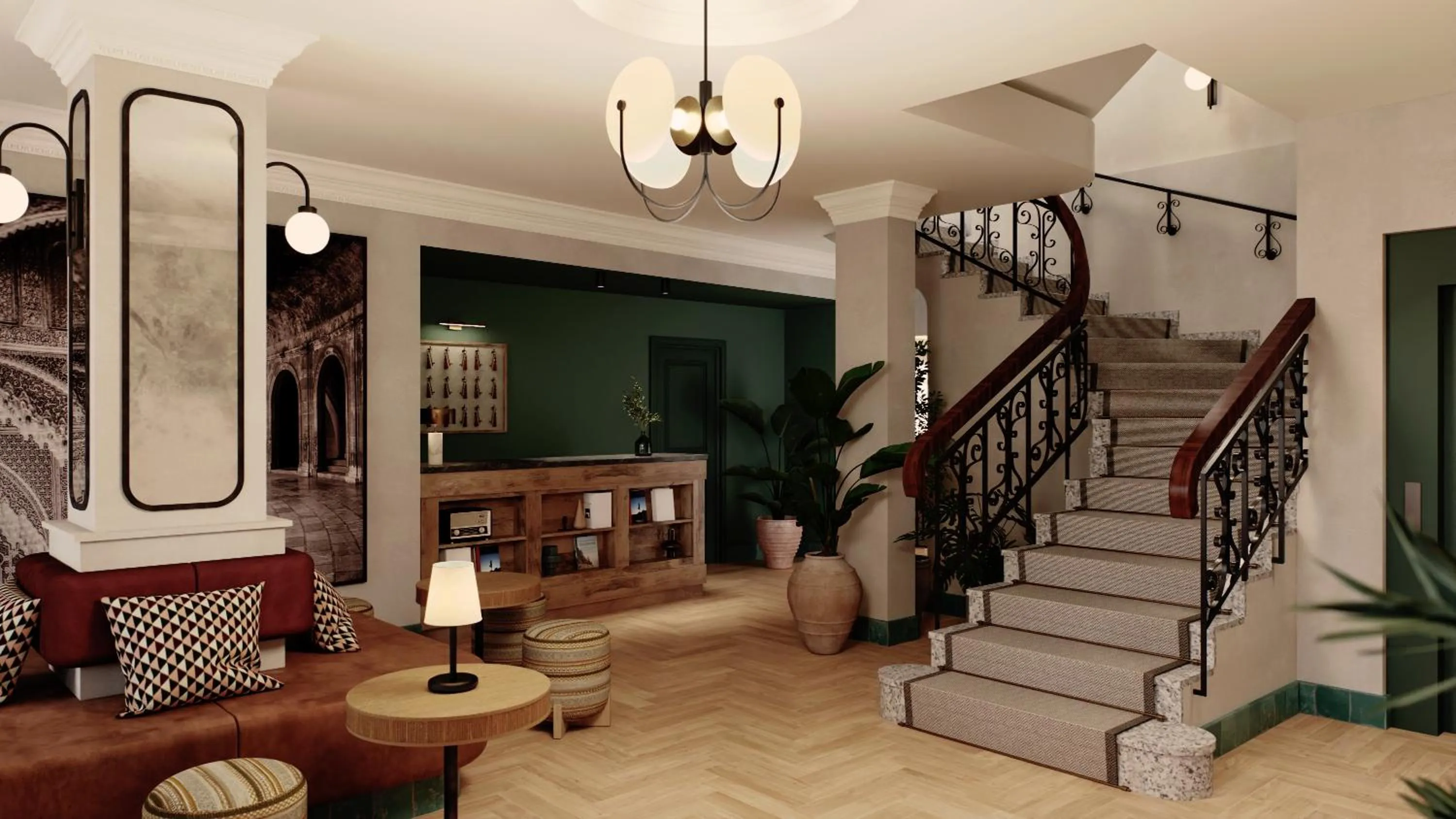 Lobby or reception in Honest Granada Hotel