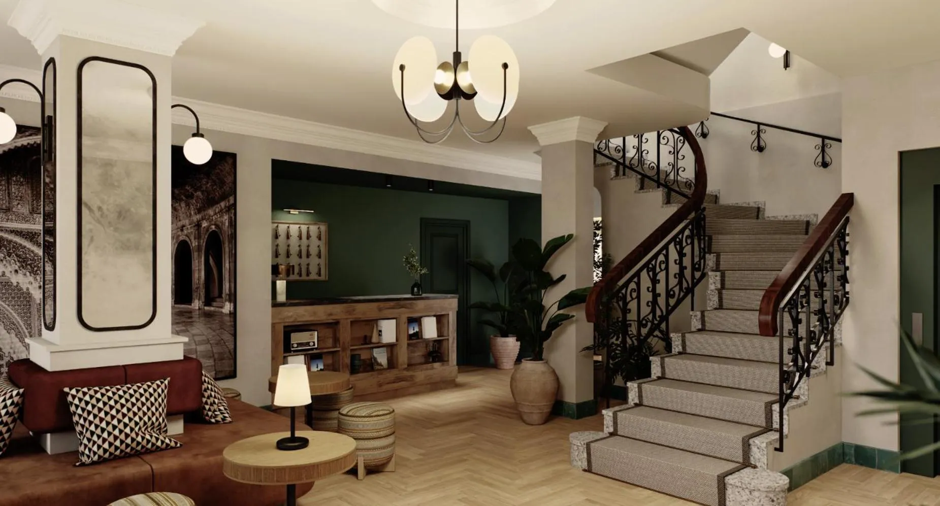 Lobby or reception in Honest Granada Hotel