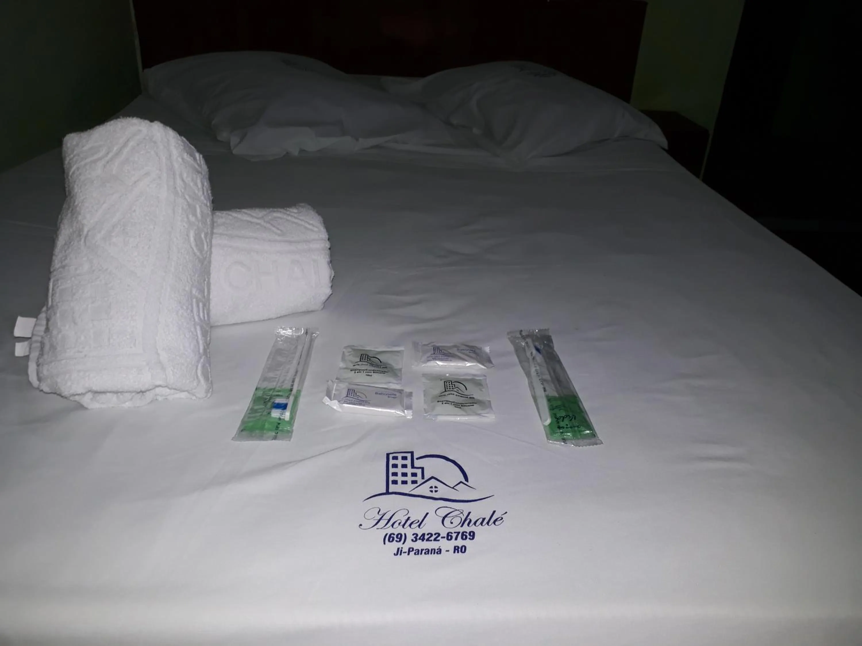 Bed in Hotel Chalé Ji-Parana