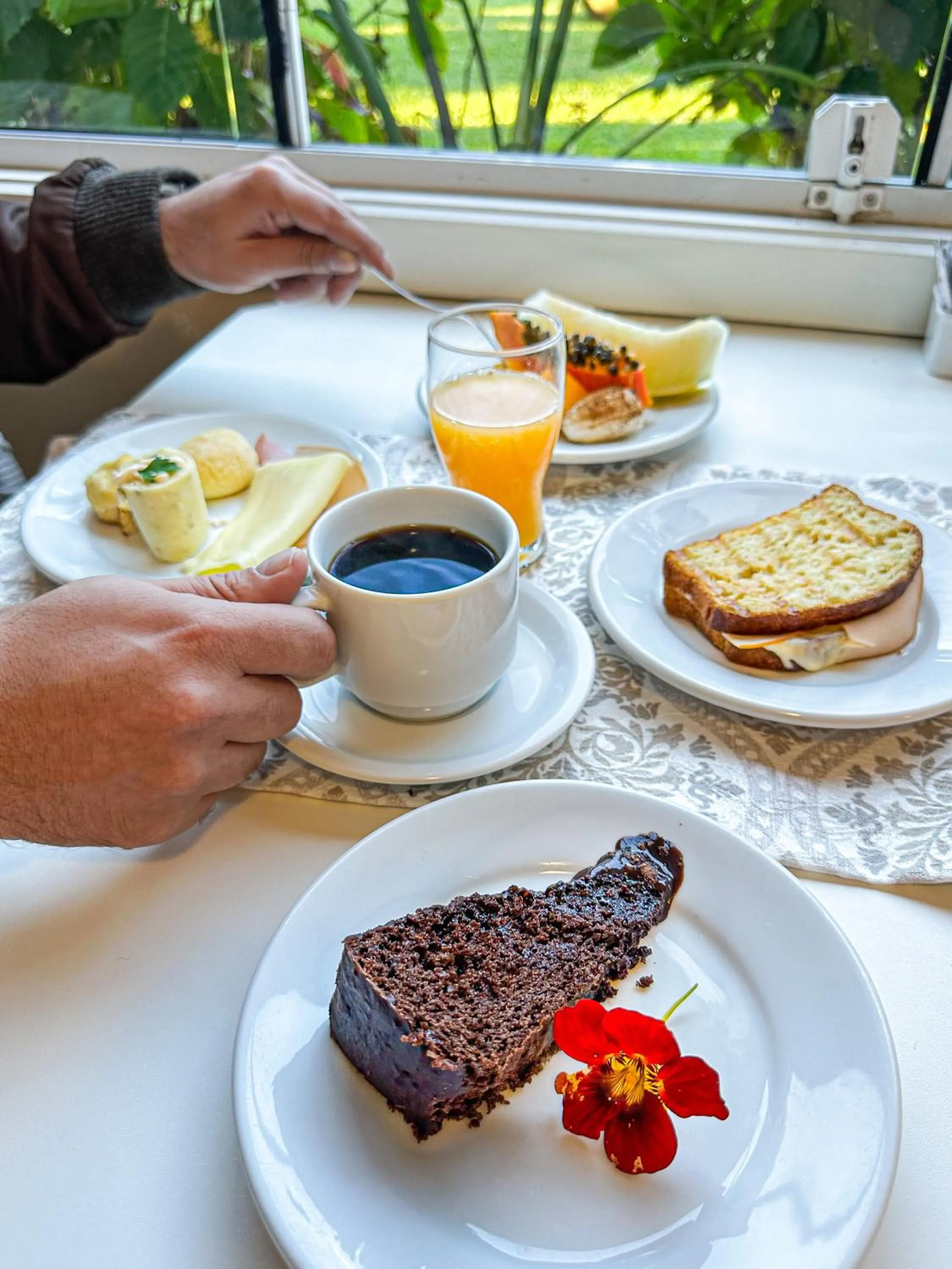 Breakfast in Pousada Cabanas Rota do Sol