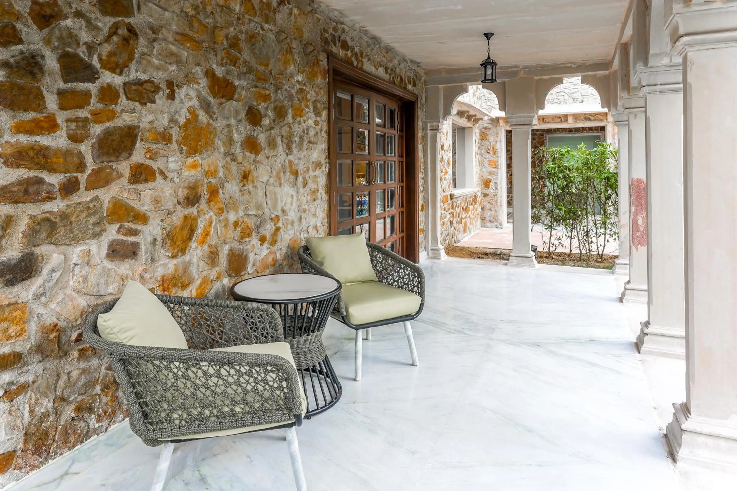 Seating area in Juna Mahal Jungle Resort Ranthambore