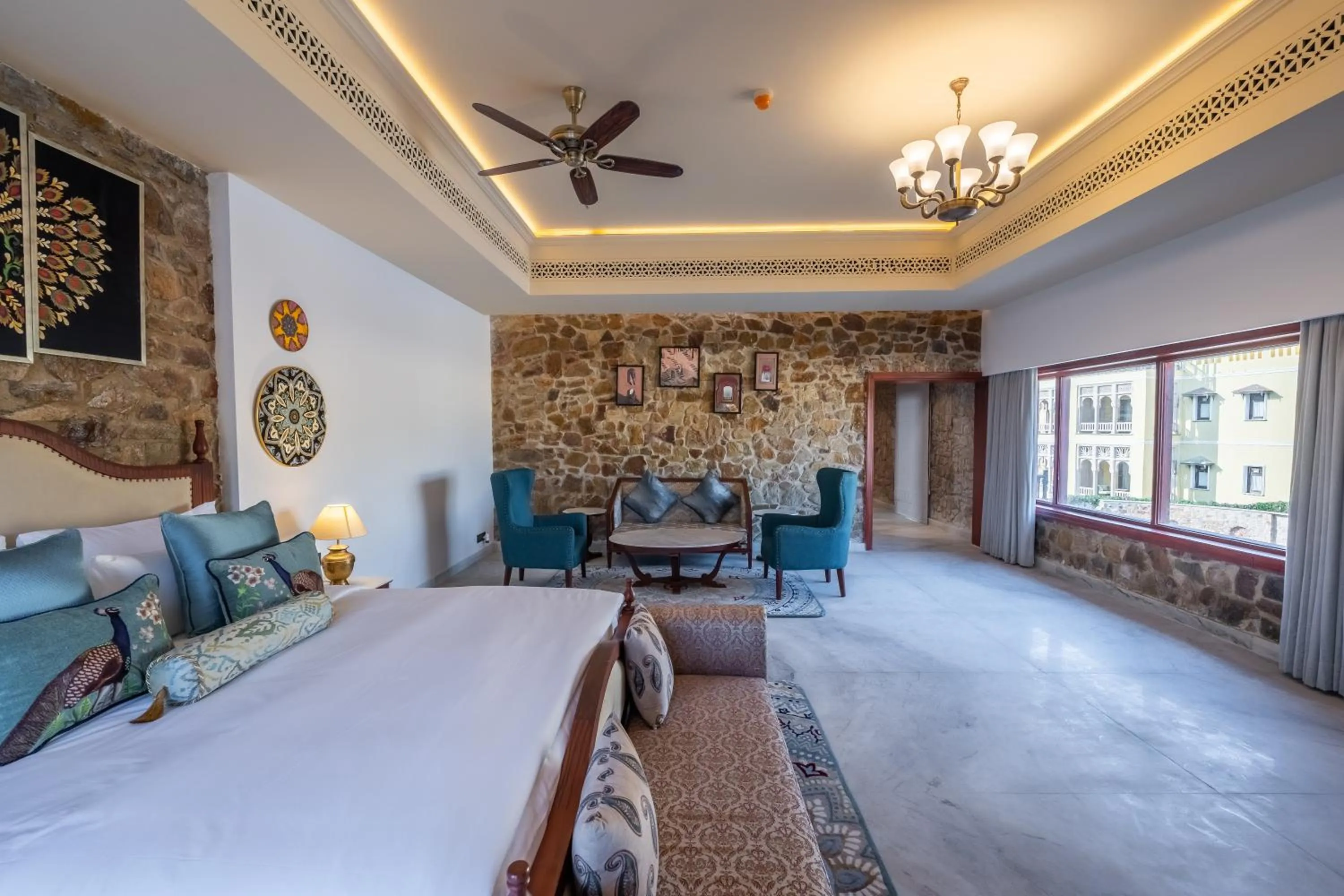 Bedroom, Bed in Juna Mahal Jungle Resort Ranthambore