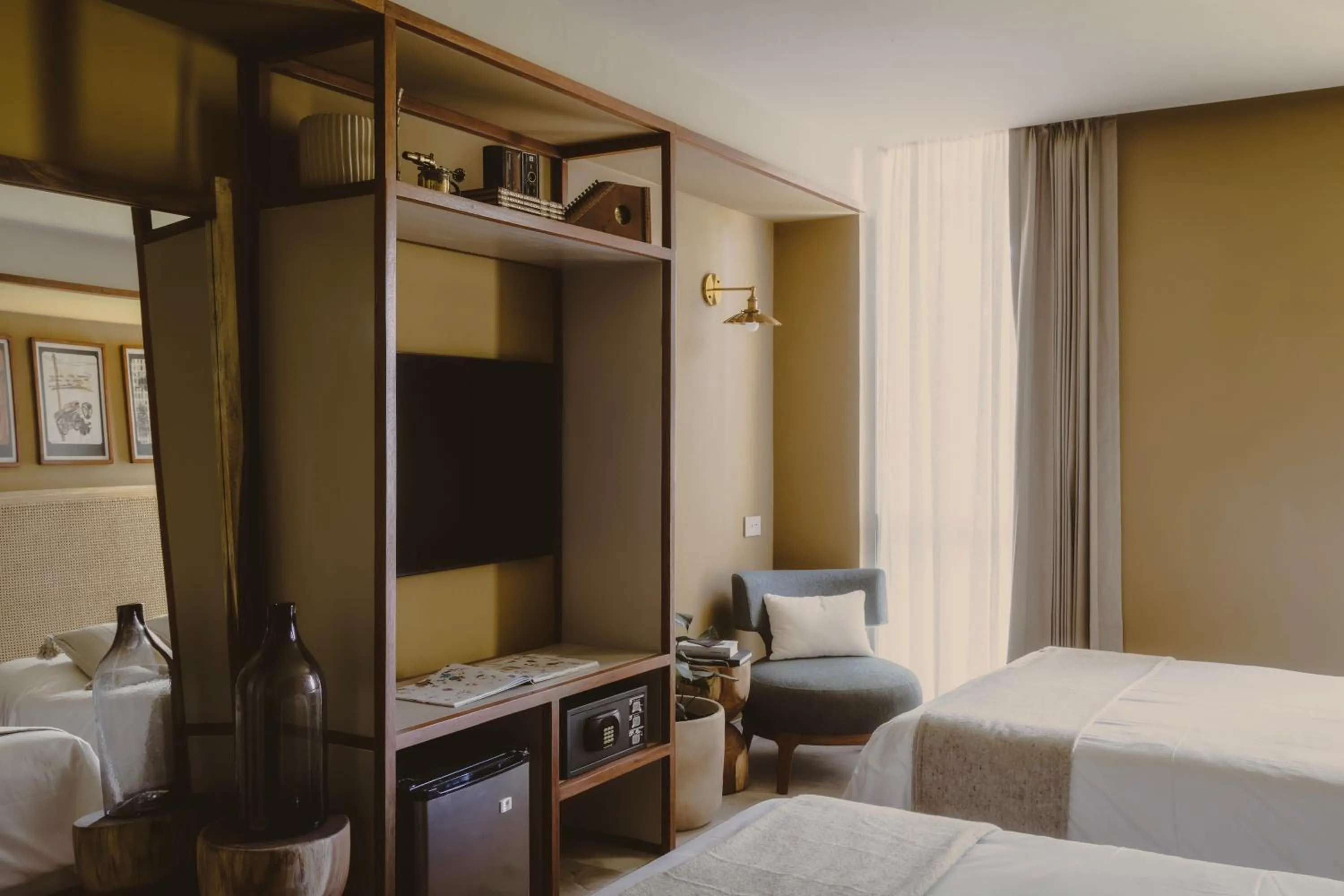 Decorative detail, Bed in Hotel Sureño Yucatan
