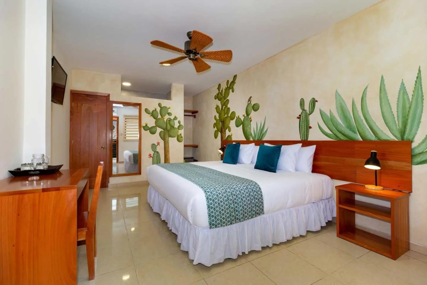 Bed in Plaza Luna Suites