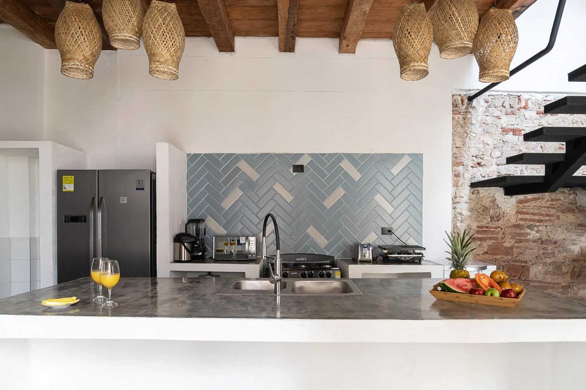 kitchen in Hotel Voilá Getsemaní