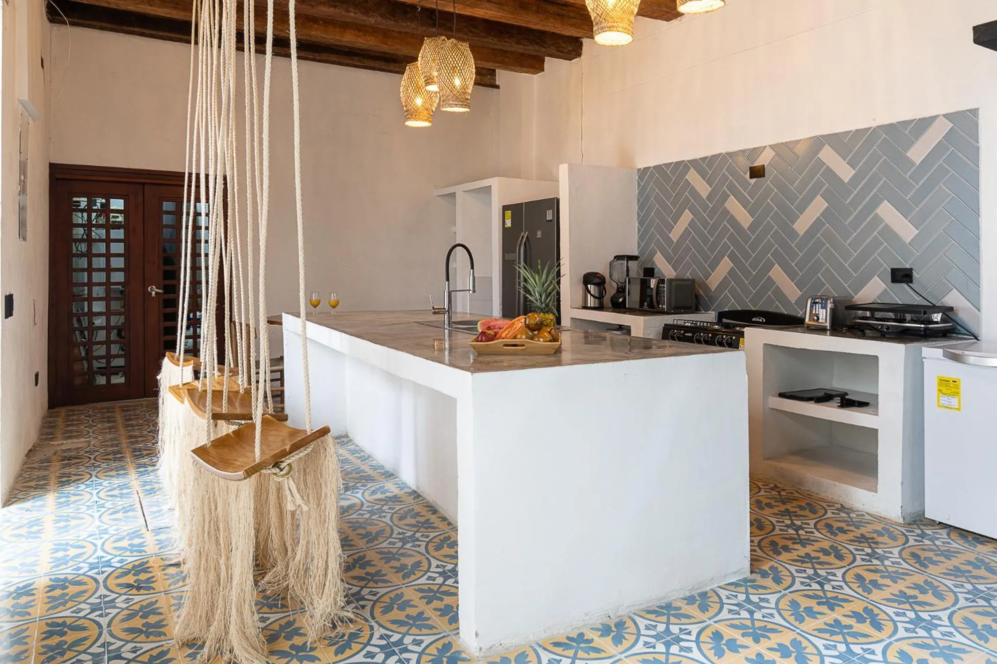 Kitchen or kitchenette in Hotel Voilá Getsemaní