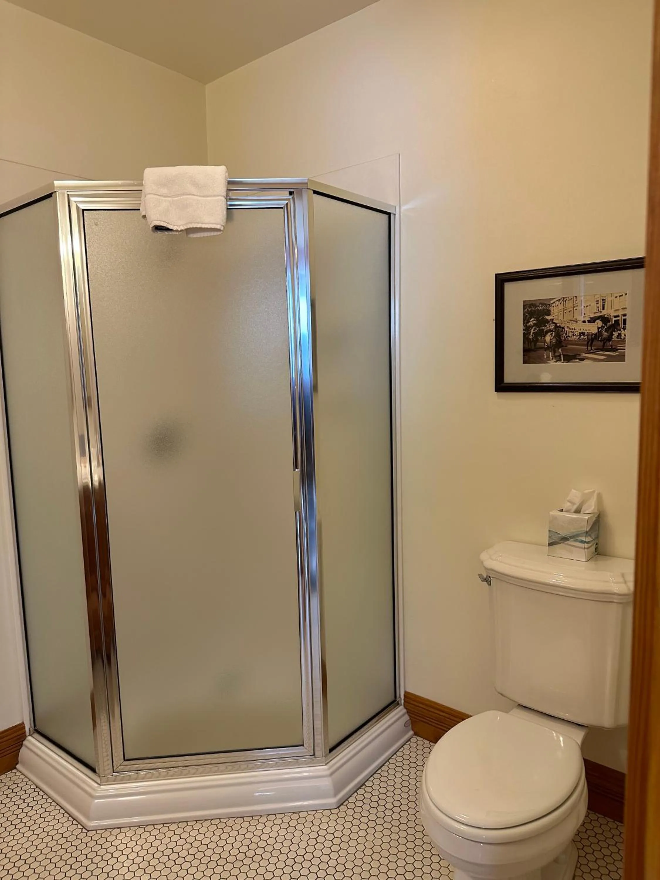 Shower in Gable House Bed and Breakfast Inn