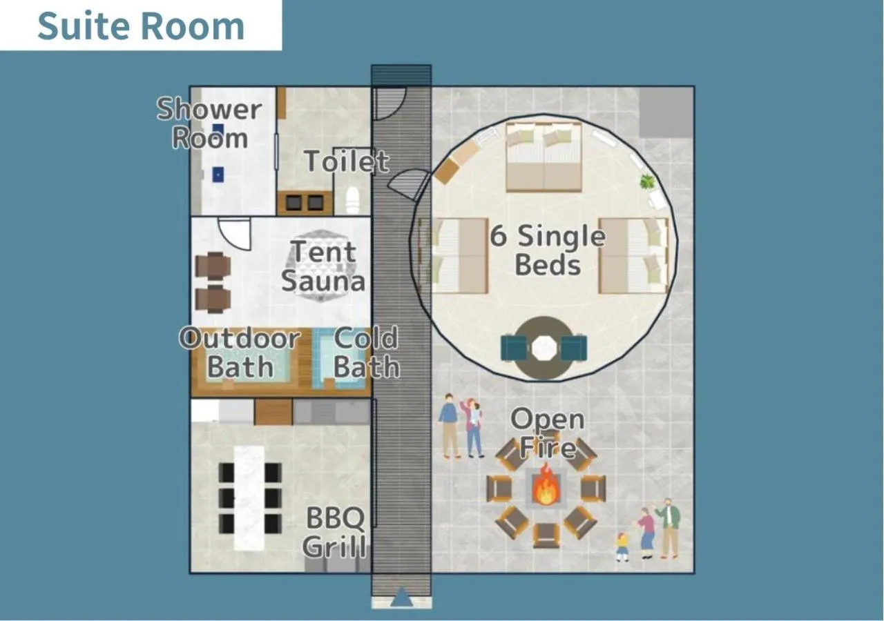 Floor plan in VISION GLAMPING Resort & Spa 山中湖