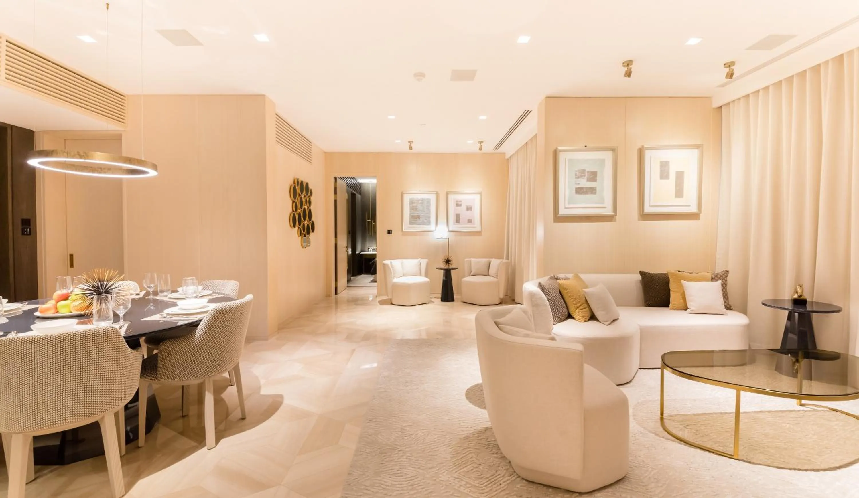 Living room in Maison Privee - Luxury Sea View Apt in FIVE Resort on The Palm