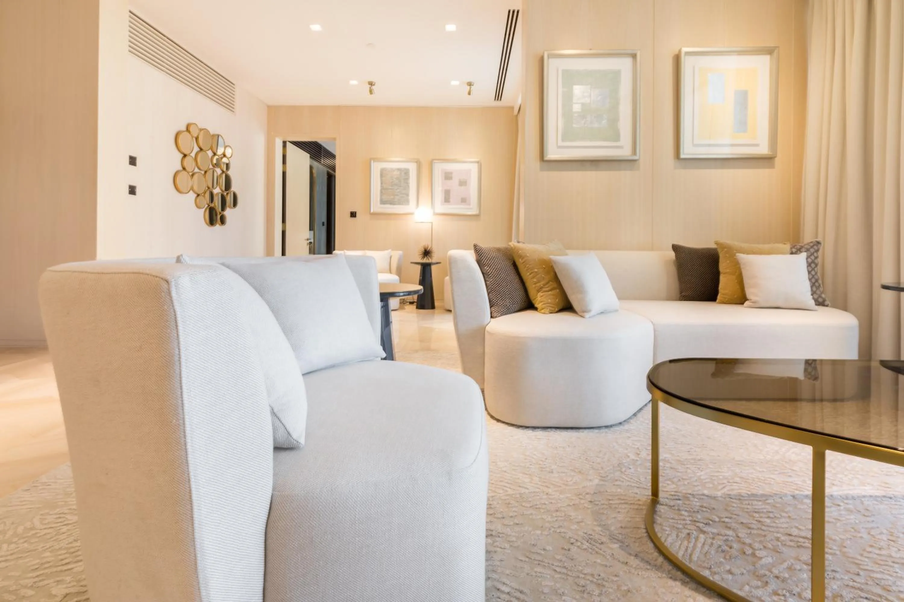 Living room in Maison Privee - Luxury Sea View Apt in FIVE Resort on The Palm