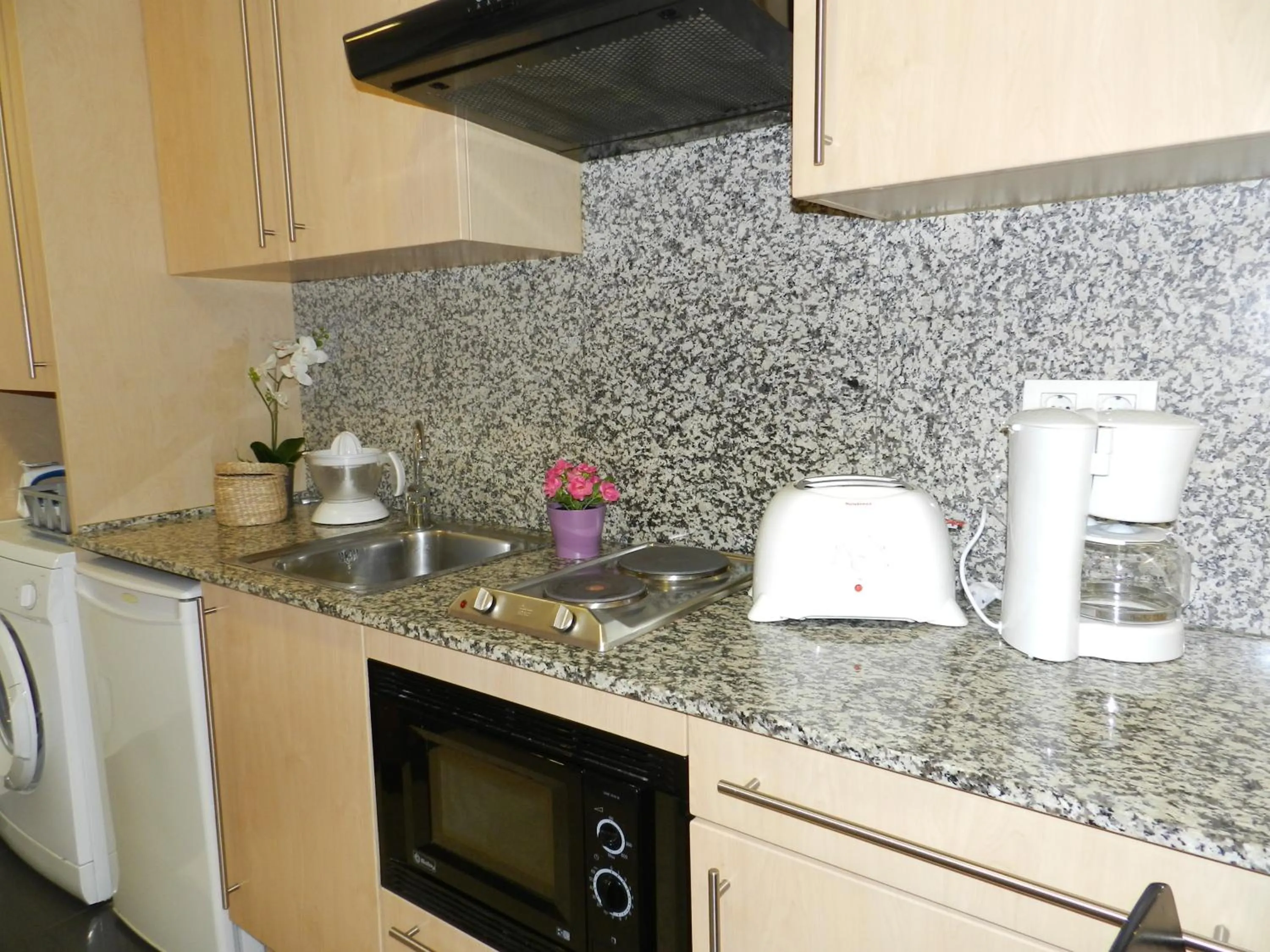 Kitchen or kitchenette in Hotel Travessera