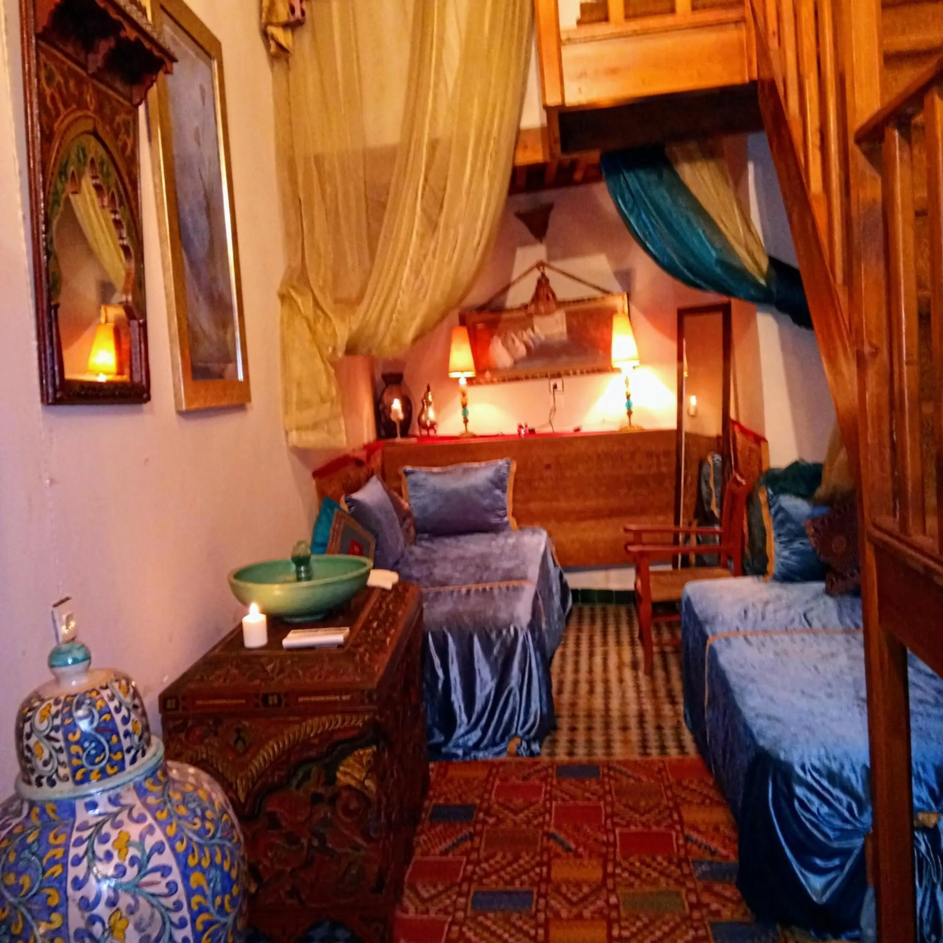 Bed in Riad Rchacha