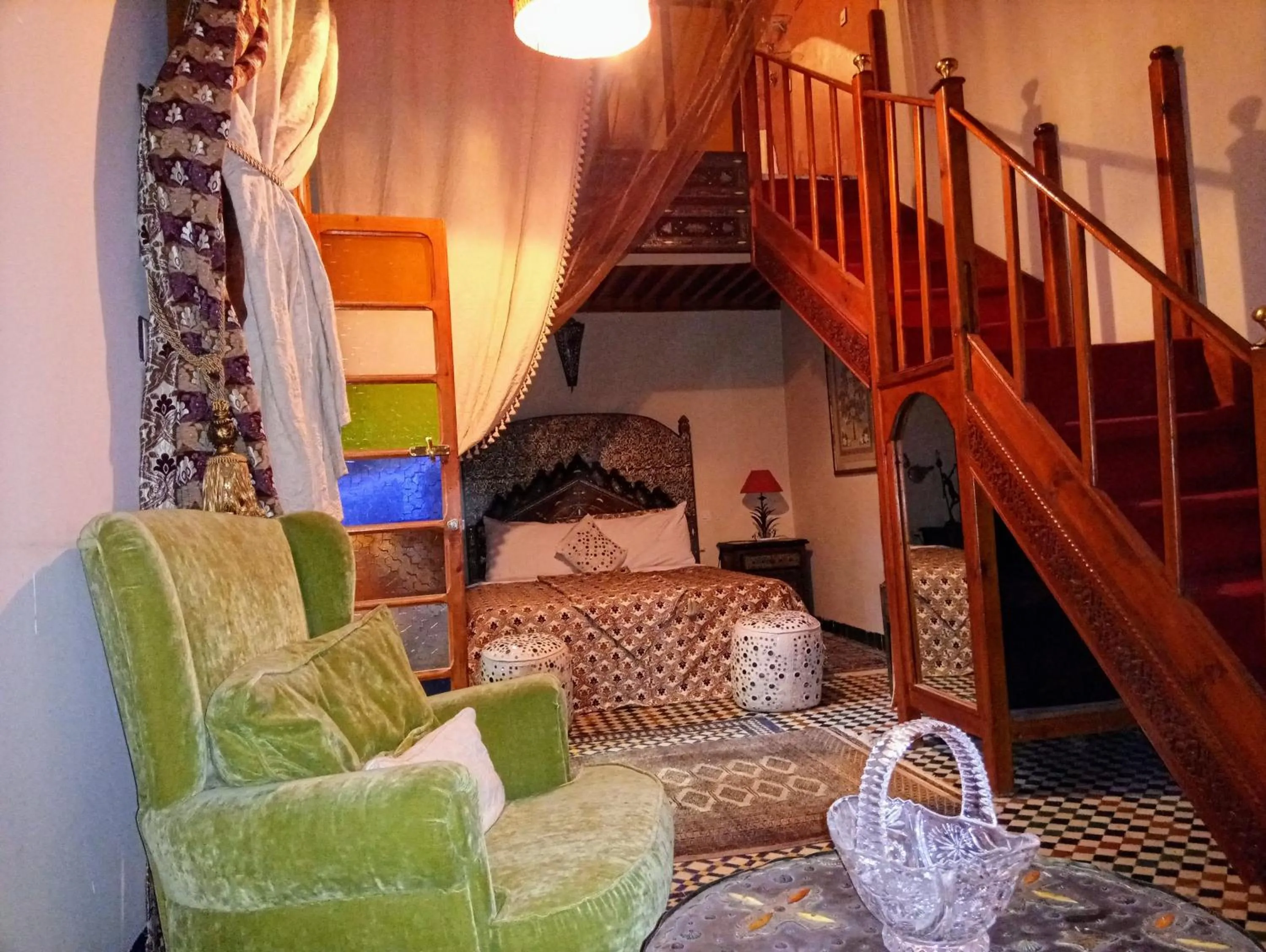 Seating area in Riad Rchacha