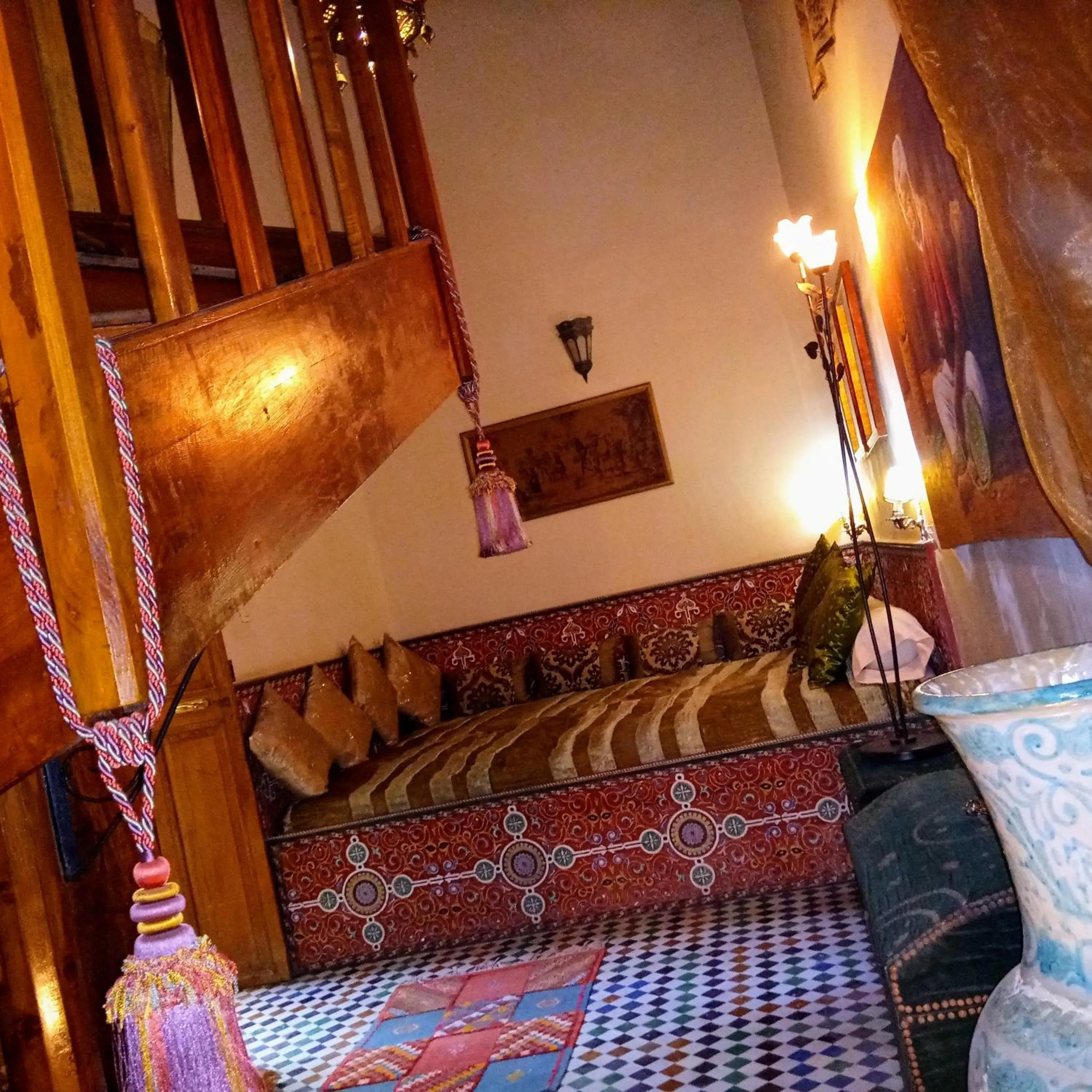 Living room, Bed in Riad Rchacha