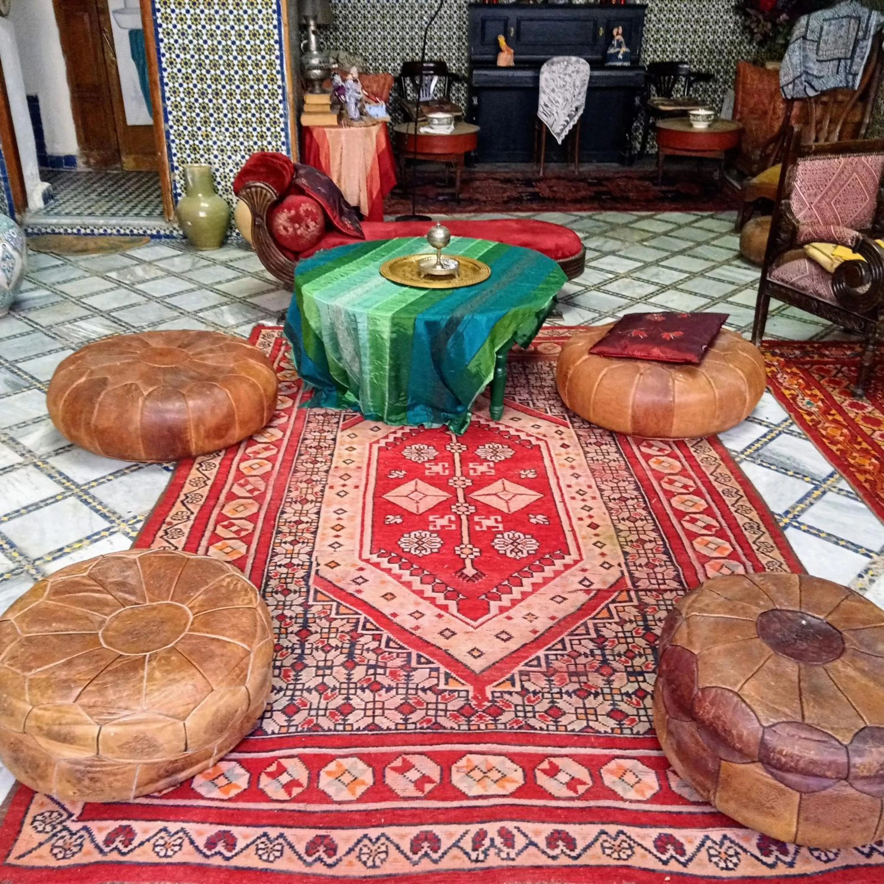 Seating area in Riad Rchacha
