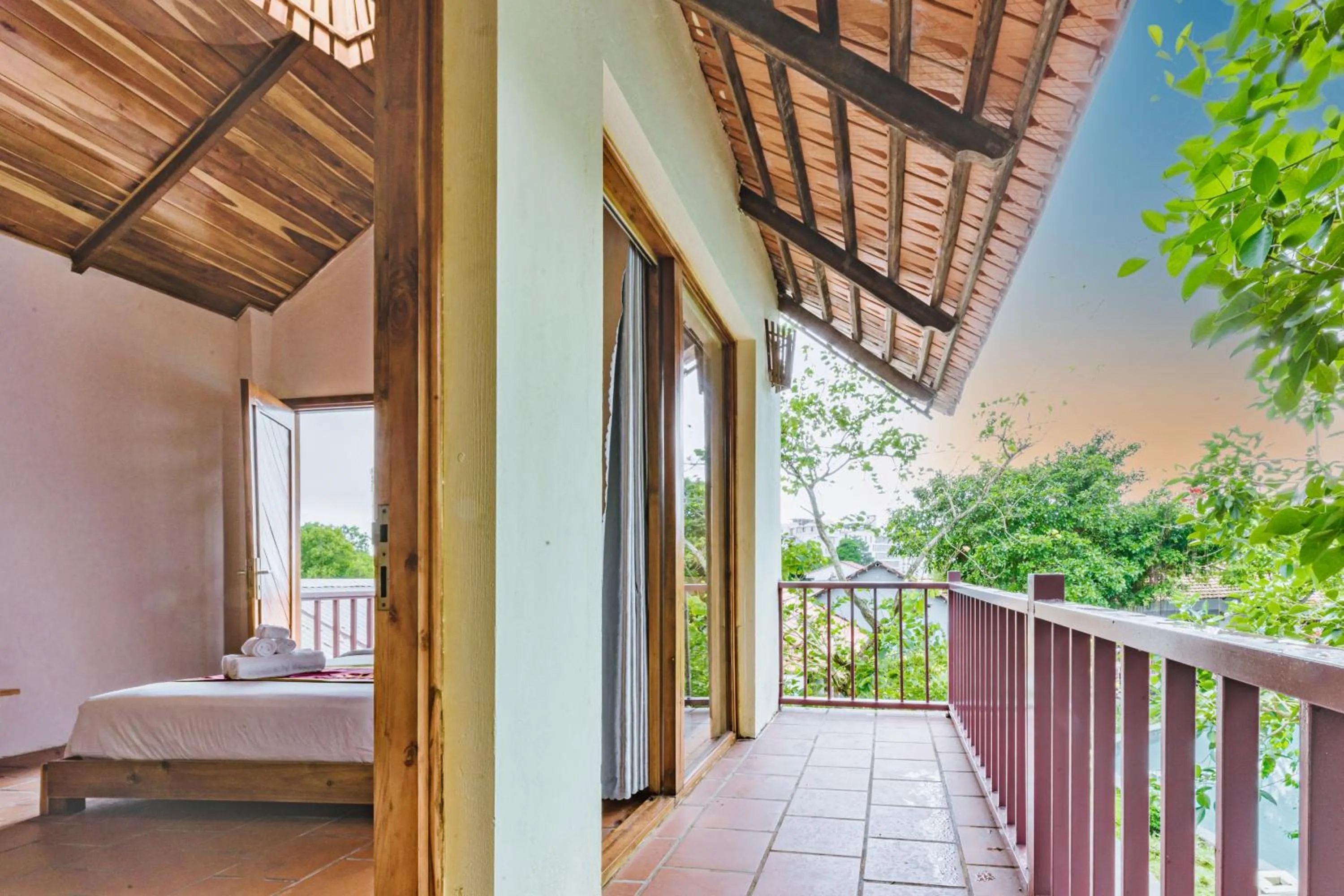 Balcony/Terrace, Bed in Star Hill Village Resort Phu Quoc