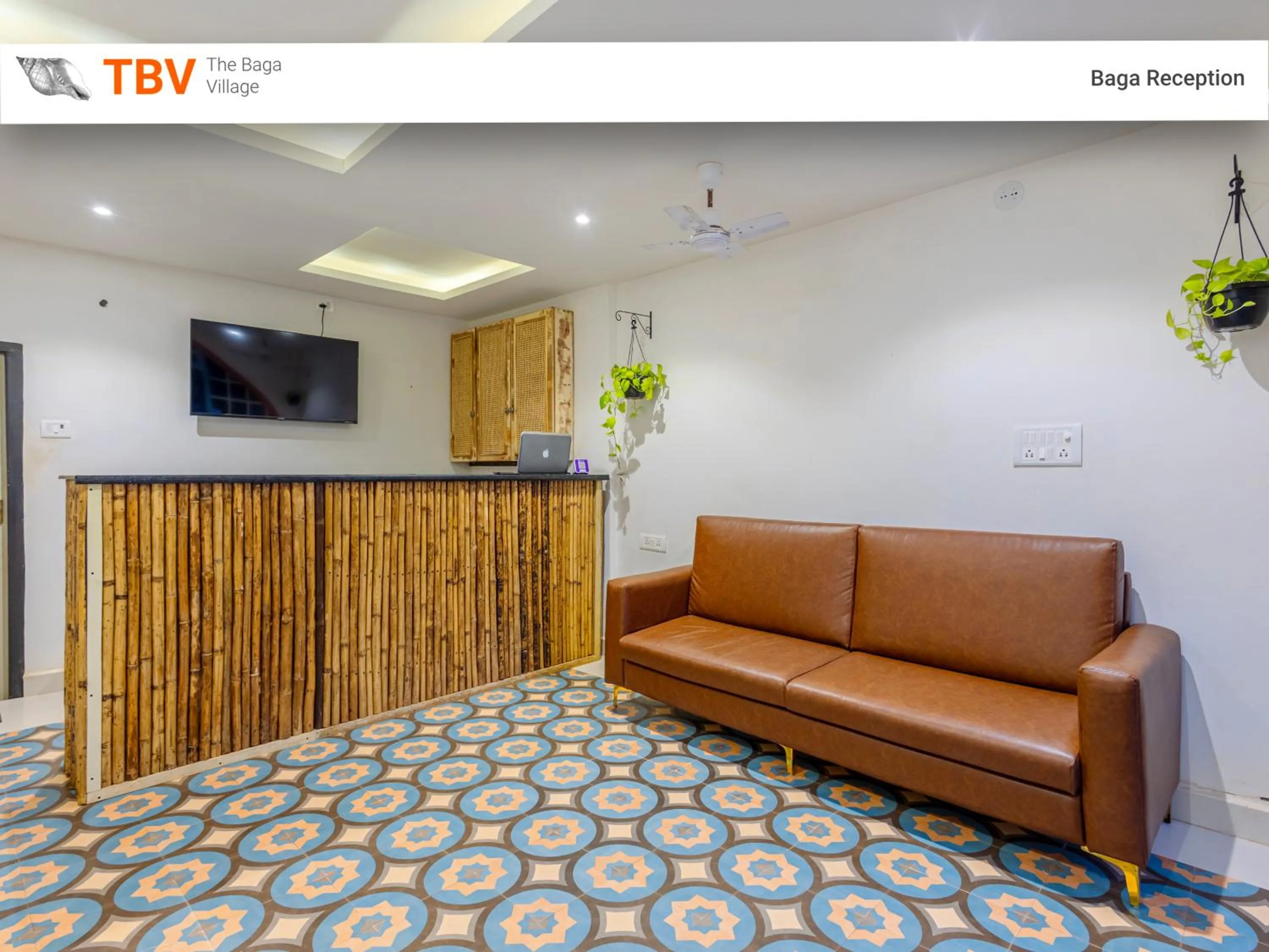 Lobby or reception in The Baga Domingo's- 50 Mtrs From the Baga Beach