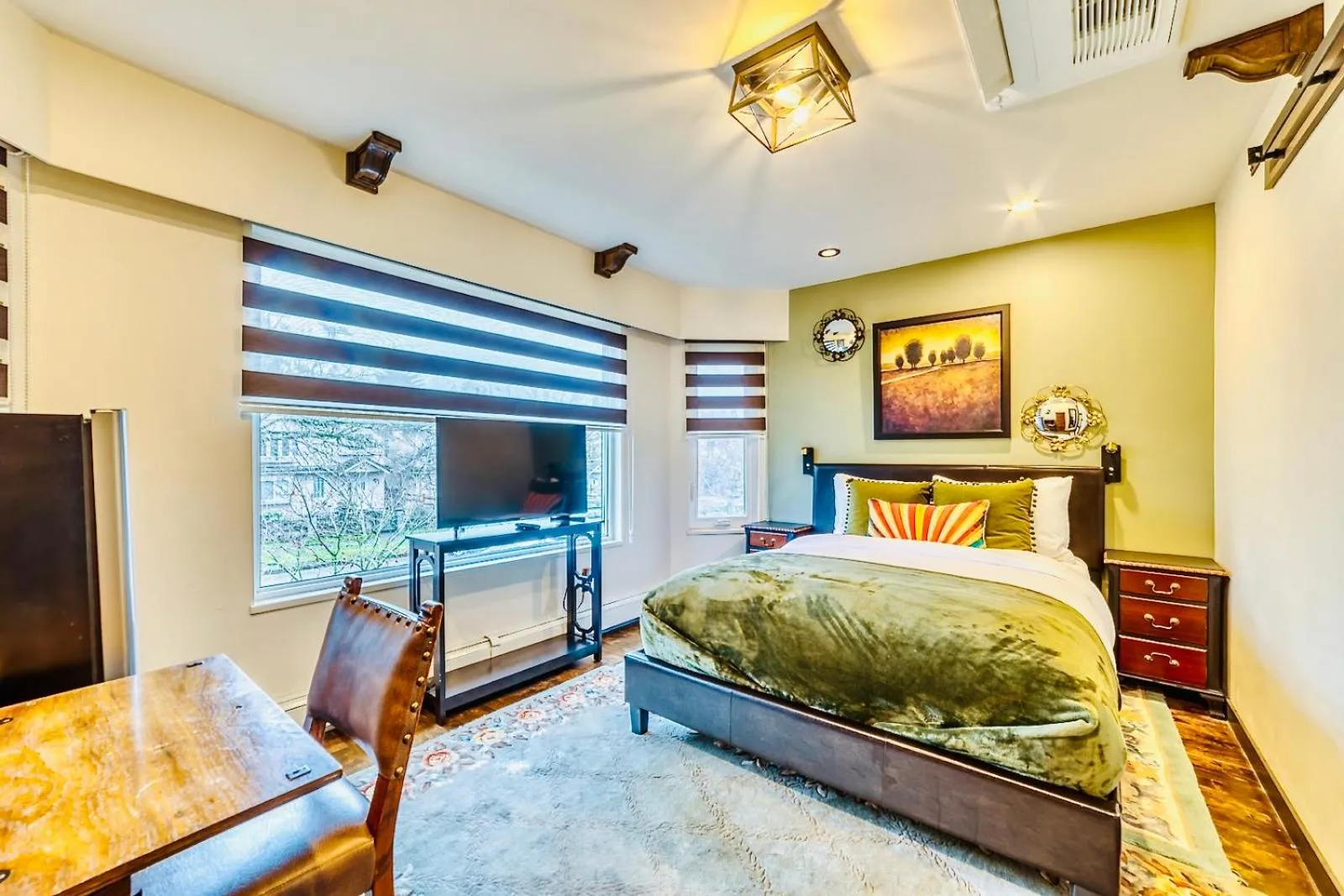 Bed in Neocolonial Nouveau Kensington Vacation Home