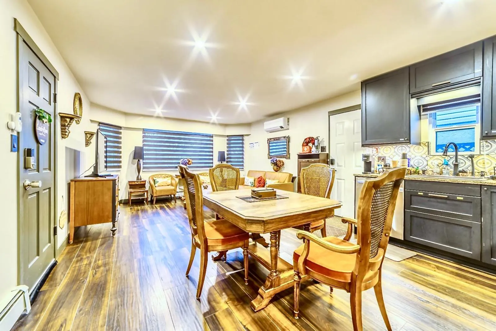 Dining area in Neocolonial Nouveau Kensington Vacation Home