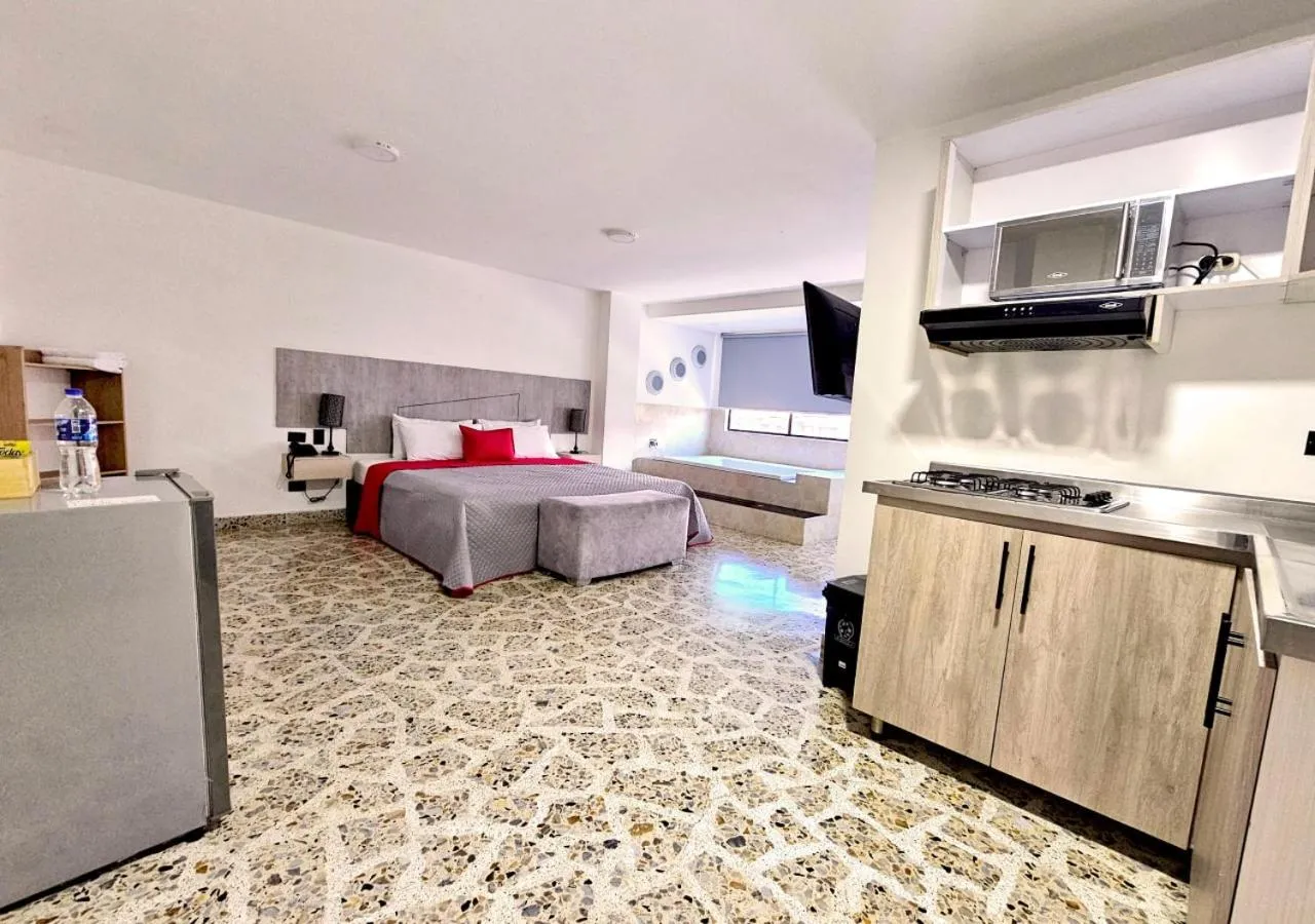 Kitchen or kitchenette in Hotel Ofix