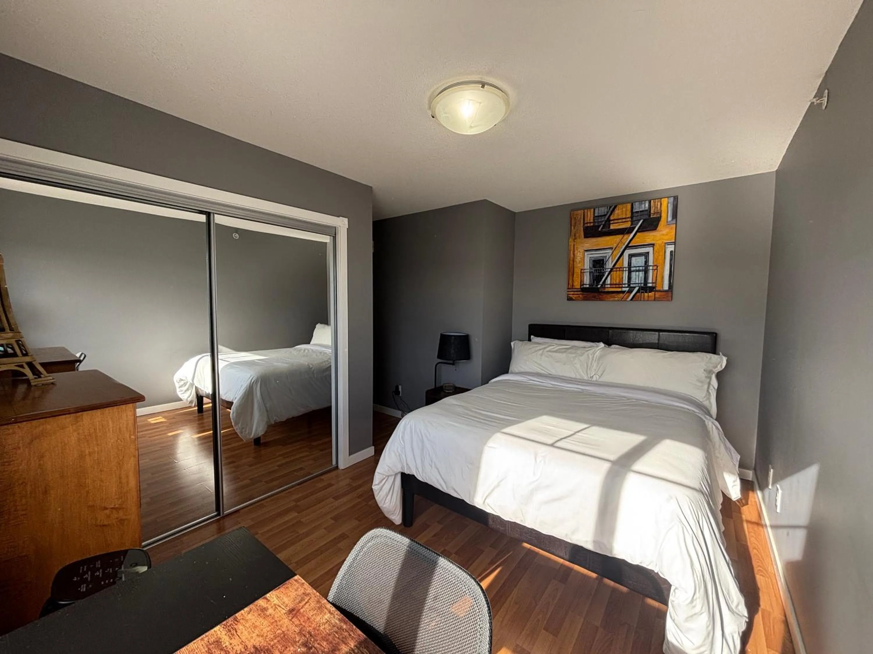 Bedroom, Bed in Top Floor Riverfront Condo with Stellar Sunsets!