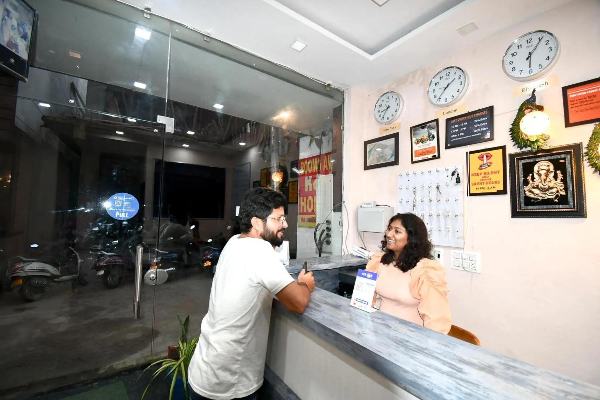 Staff in Blue River Hostel, Rishikesh