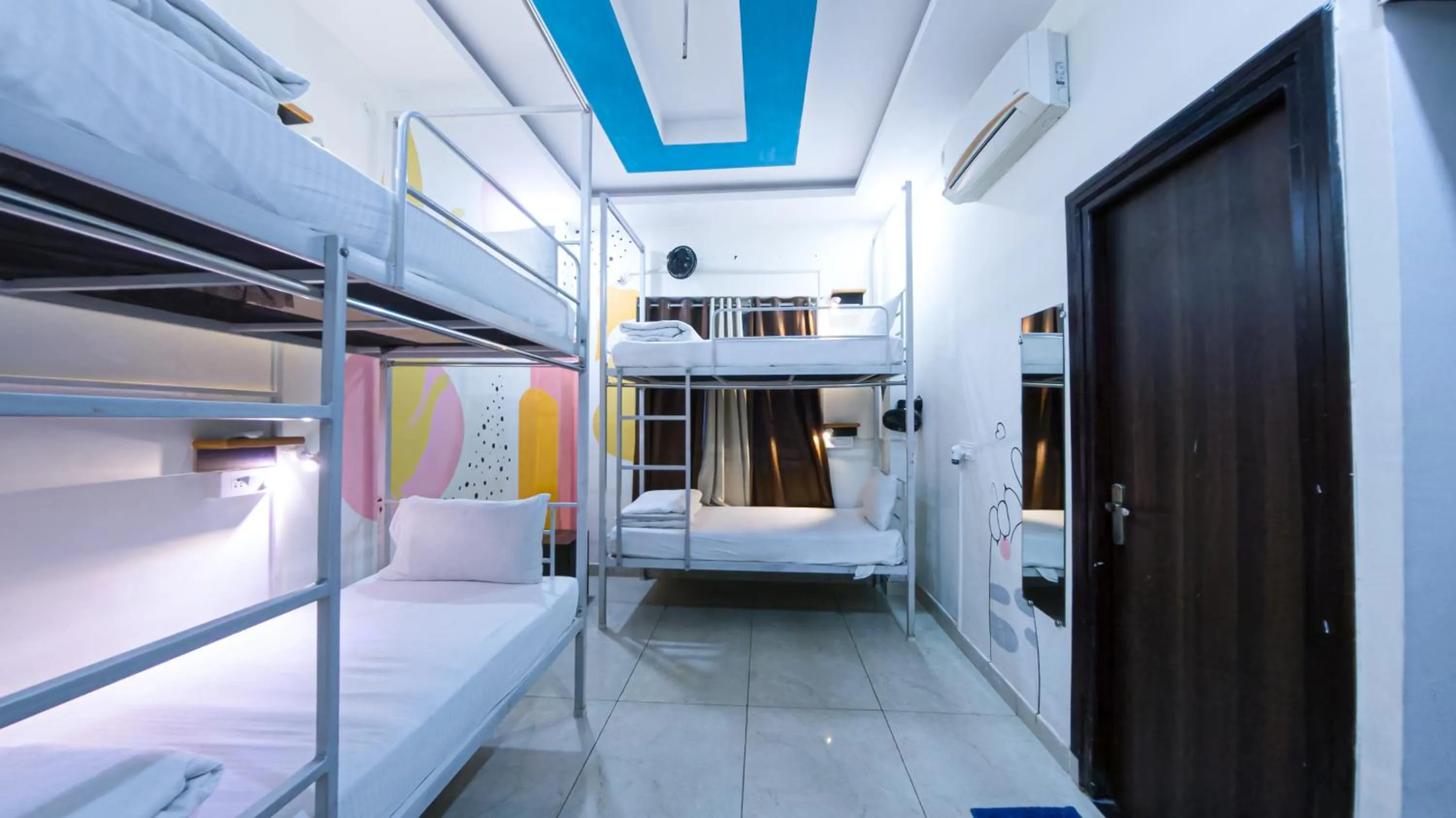 Bed in Blue River Hostel, Rishikesh