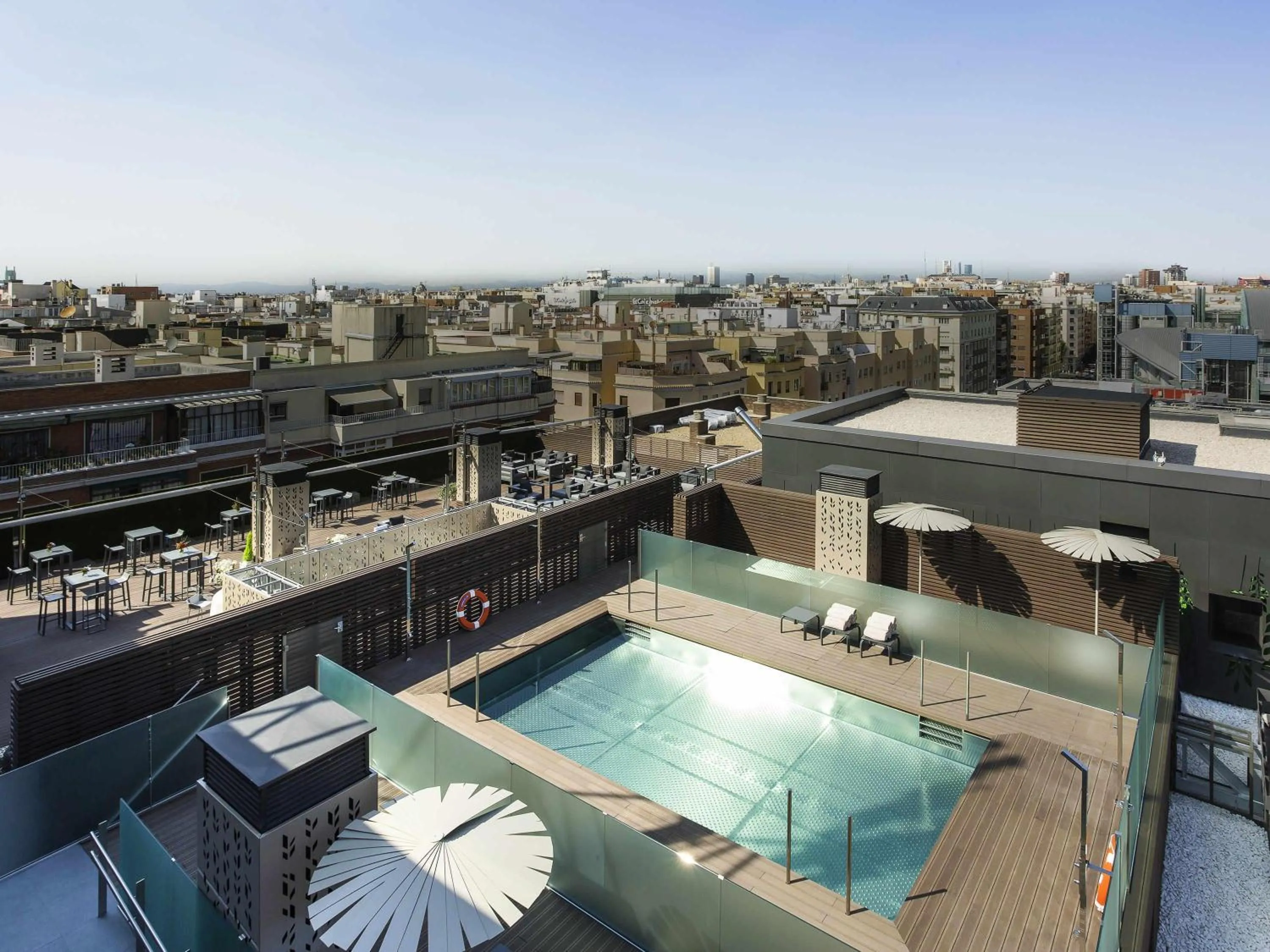 Pool view in Novotel Madrid Center