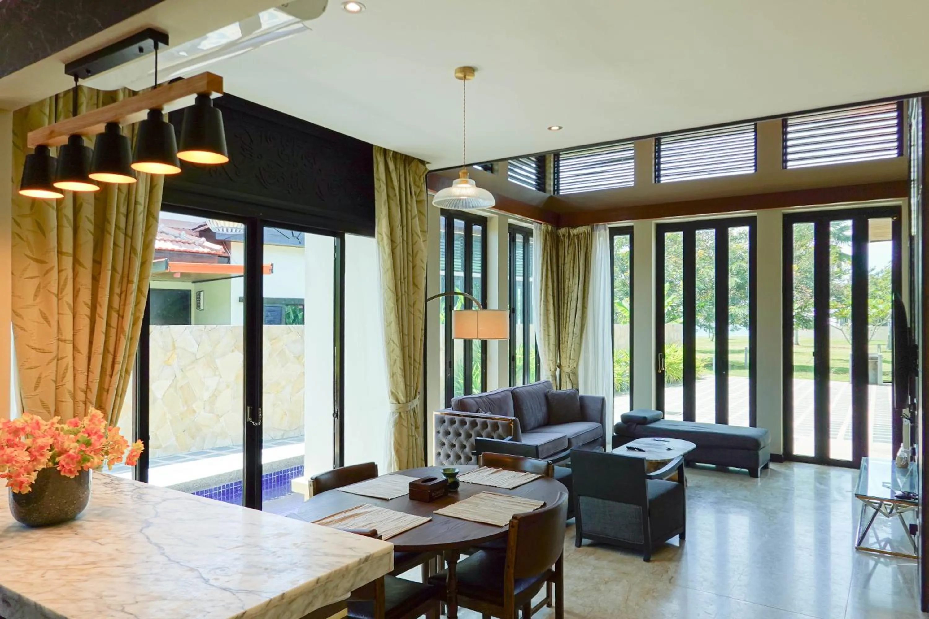 Living room in Bonheur at Karambunai