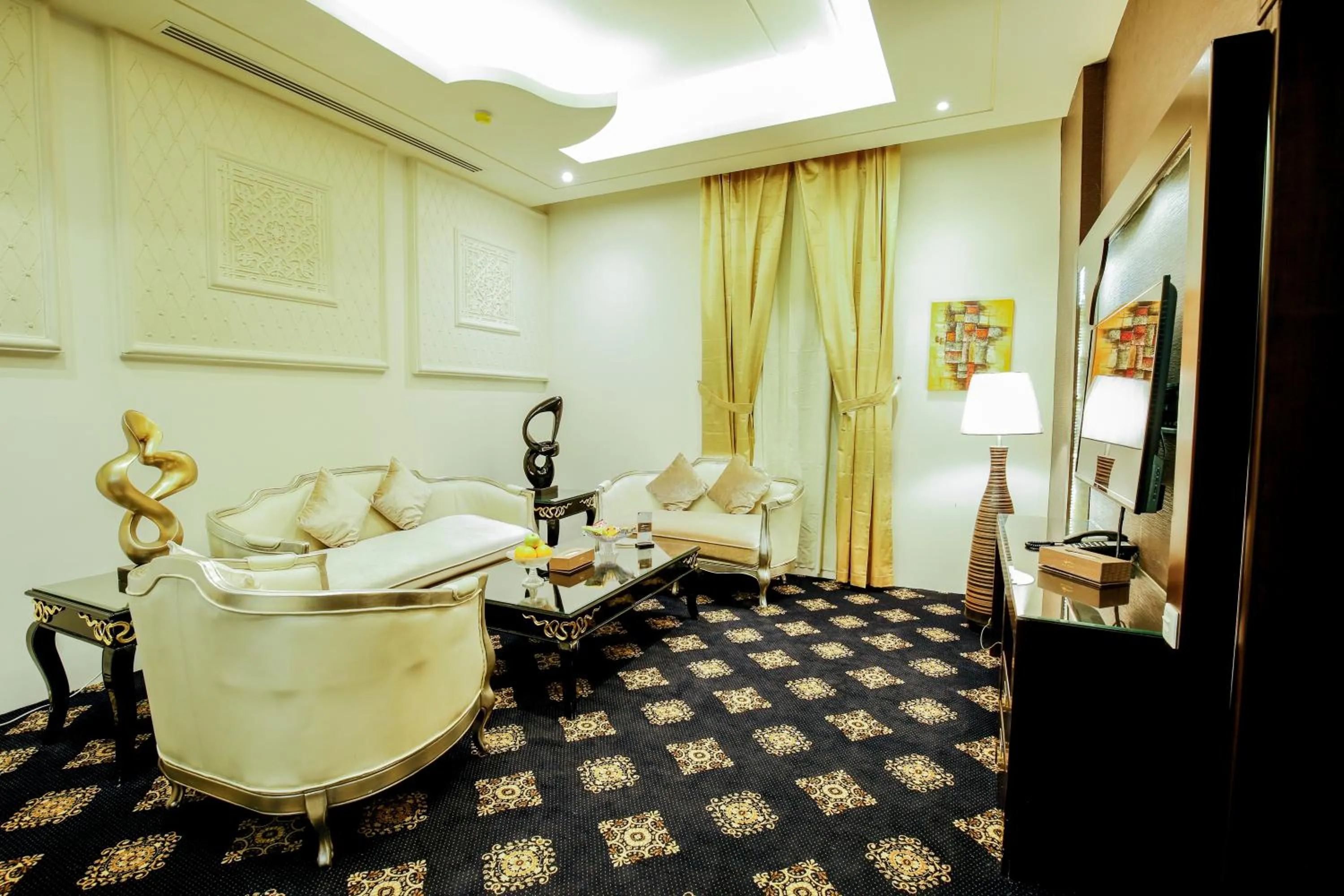 Living room in Rest Night Serviced Apartments- AlHamra