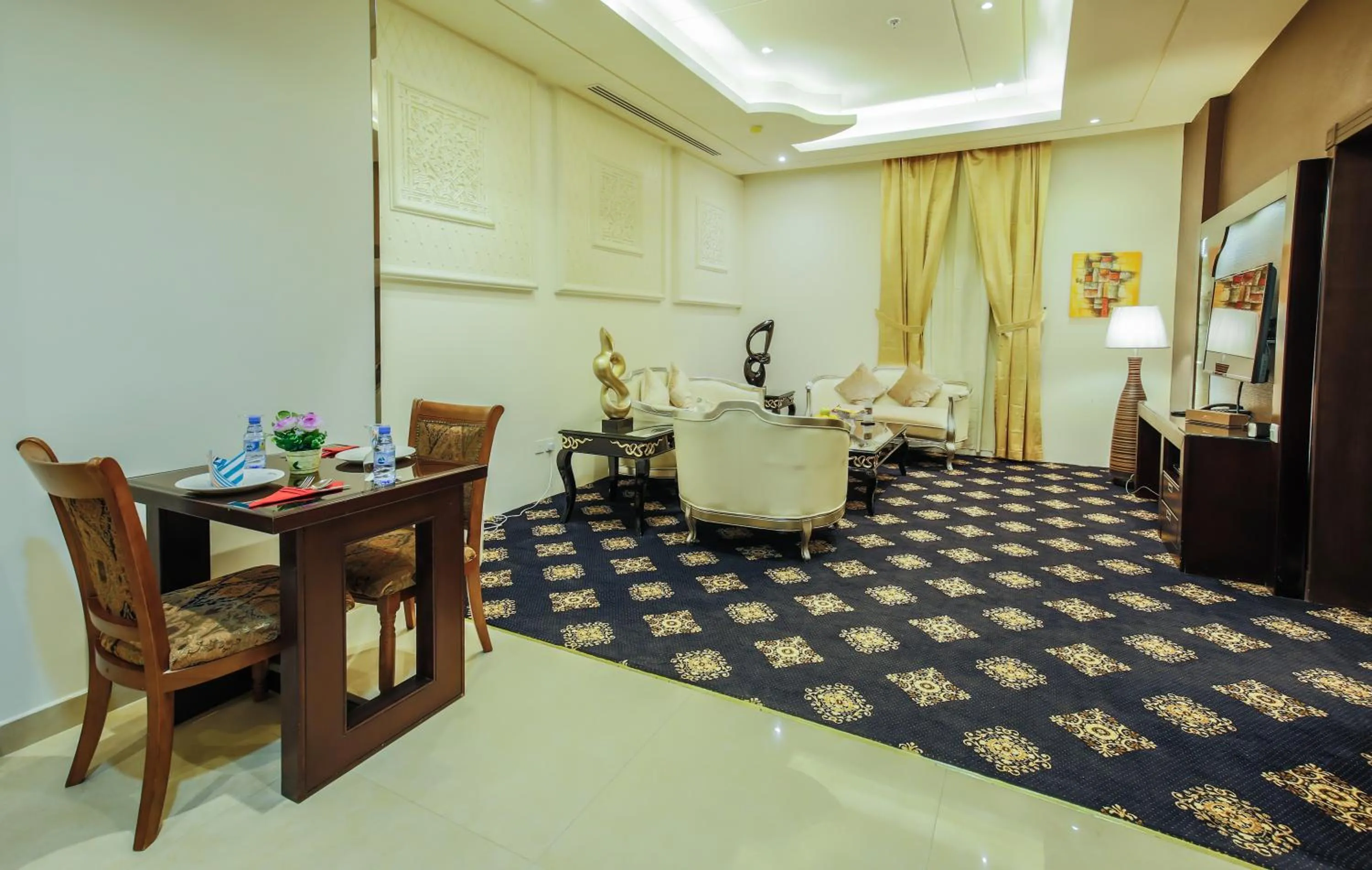 Living room in Rest Night Serviced Apartments- AlHamra