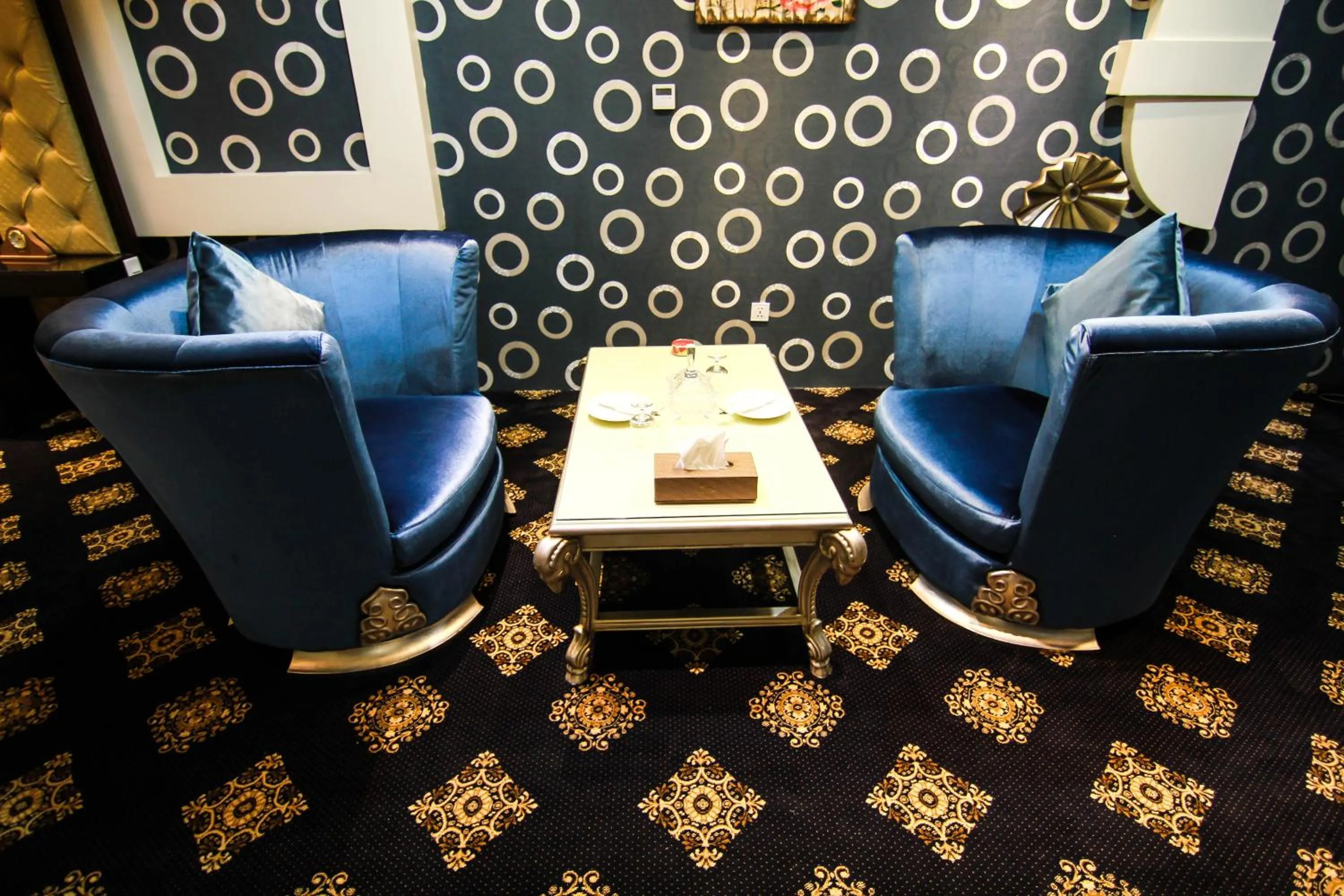 Seating area in Rest Night Serviced Apartments- AlHamra