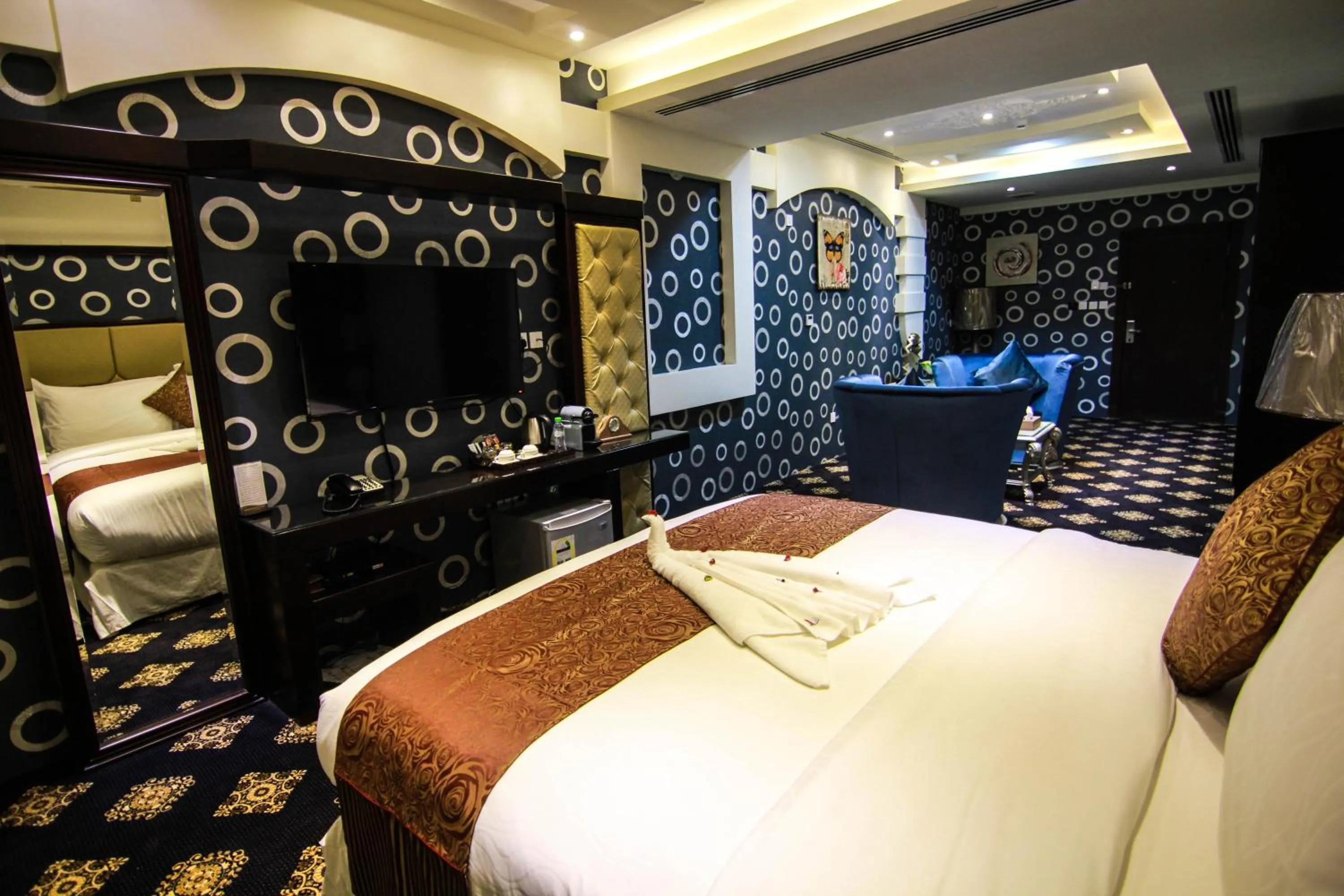 Photo of the whole room, Bed in Rest Night Serviced Apartments- AlHamra