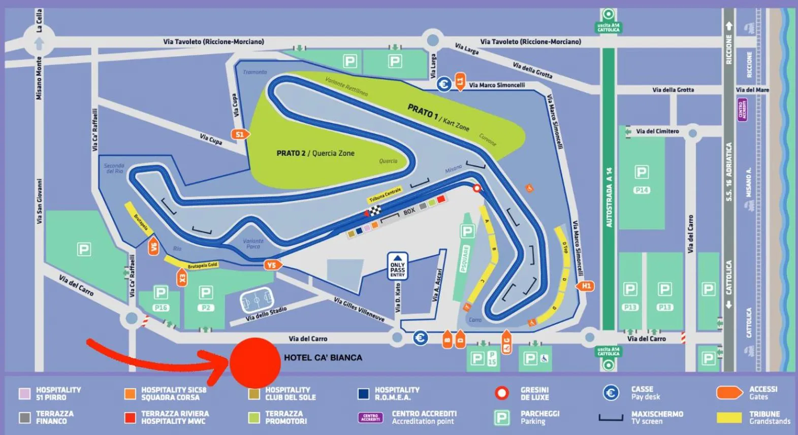 Bird's eye view in Hotel Ca' Bianca da Paolino