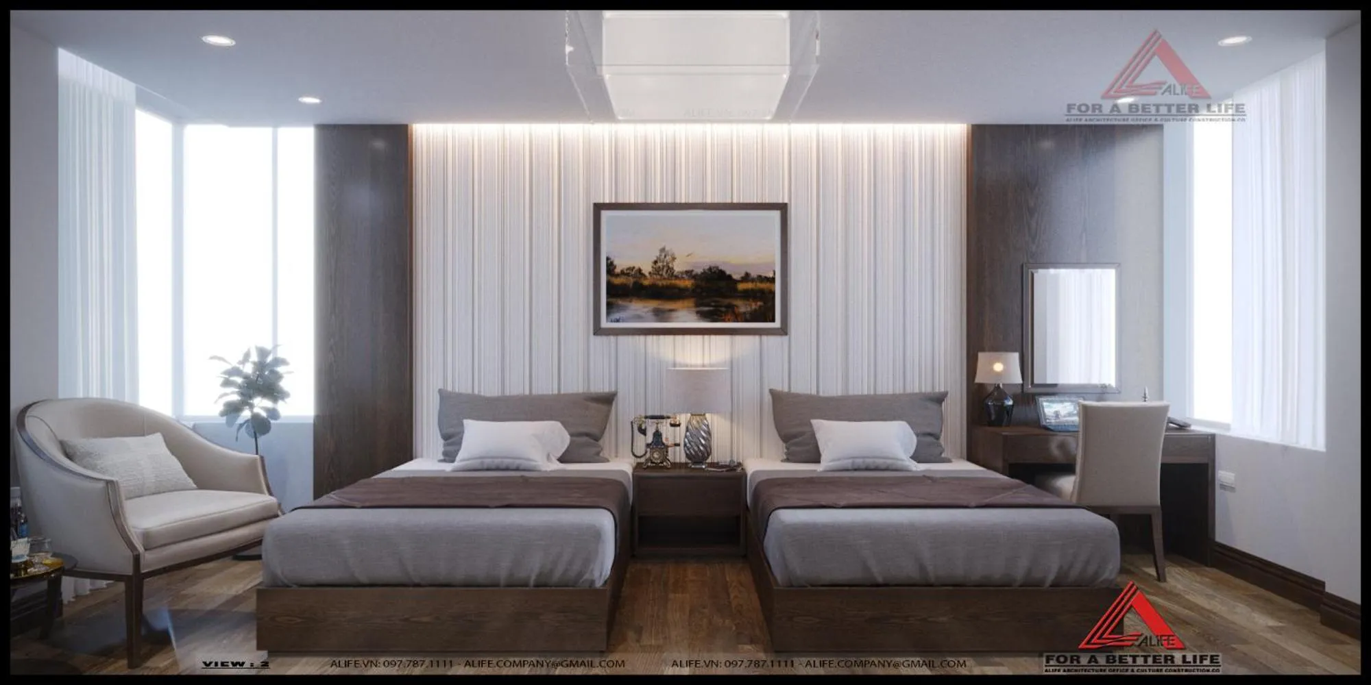 Bed in Van Giang Hotel