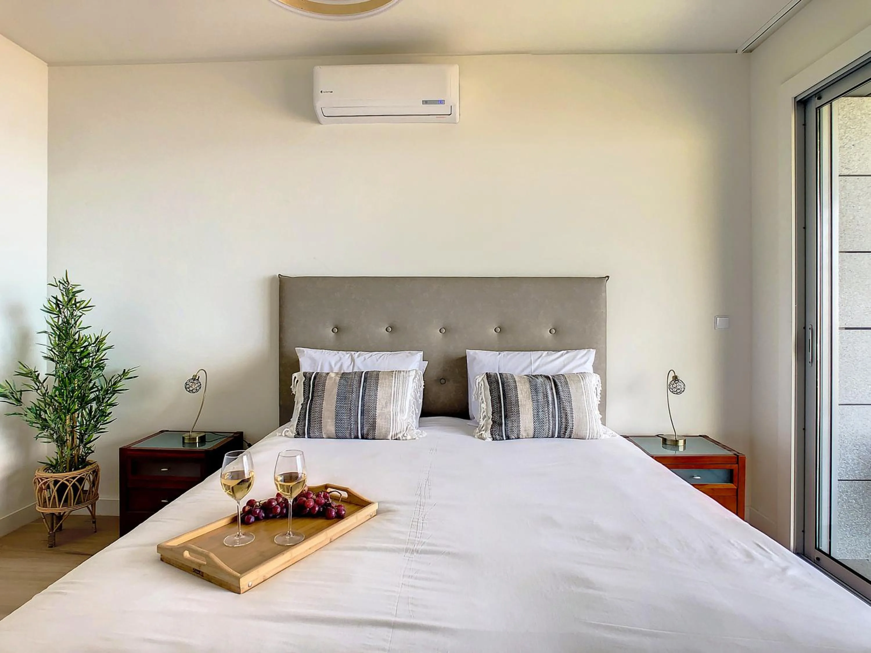 Bed in The Best Sea View Apartment by LovelyStay