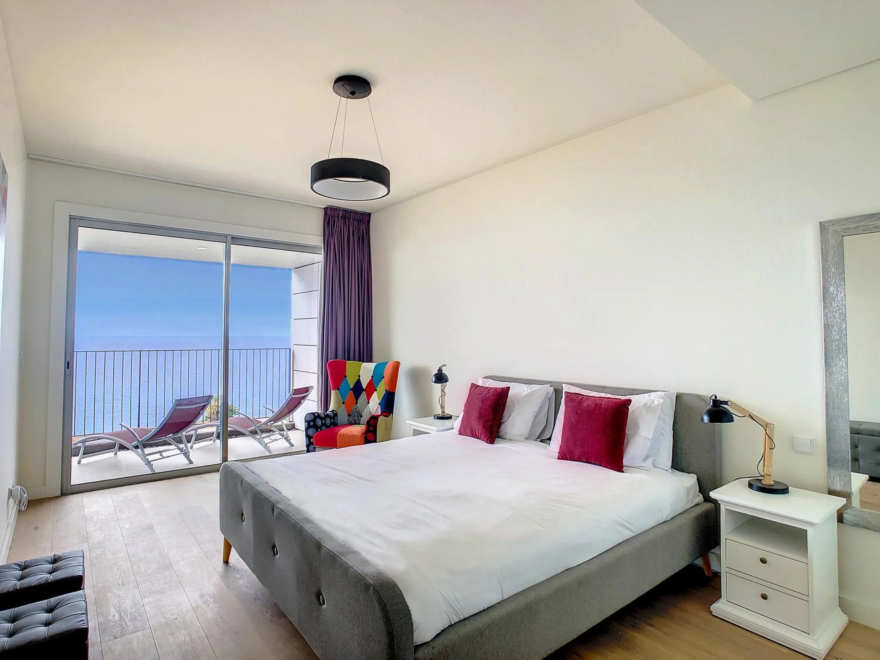 Bed in The Best Sea View Apartment by LovelyStay