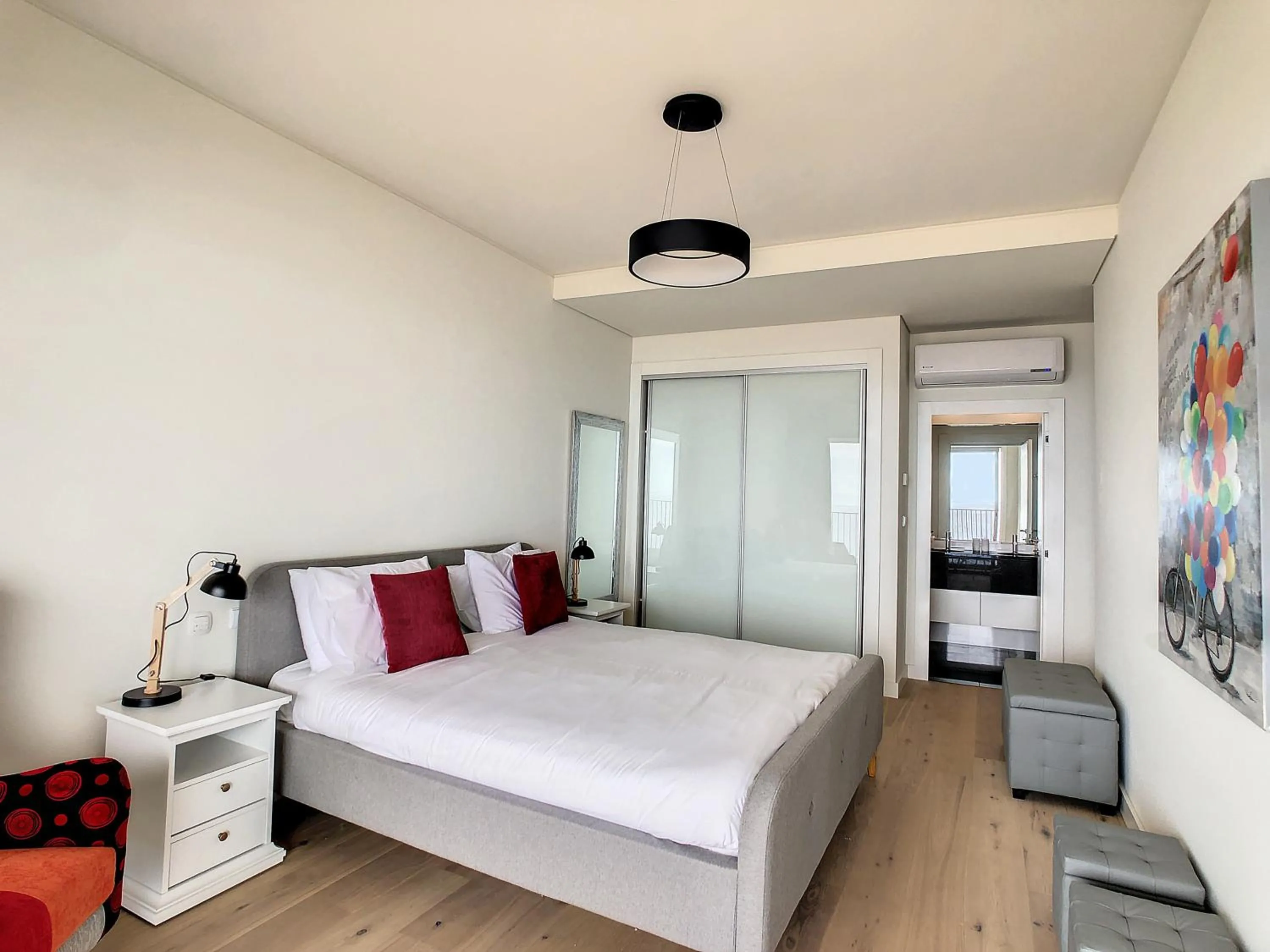 Bed in The Best Sea View Apartment by LovelyStay