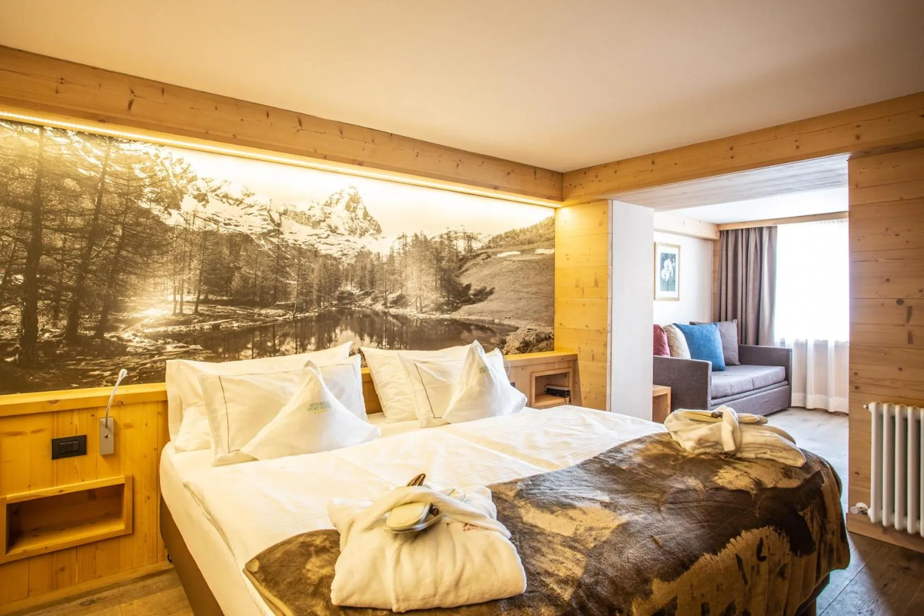 Bed in Sertorelli Sporthotel