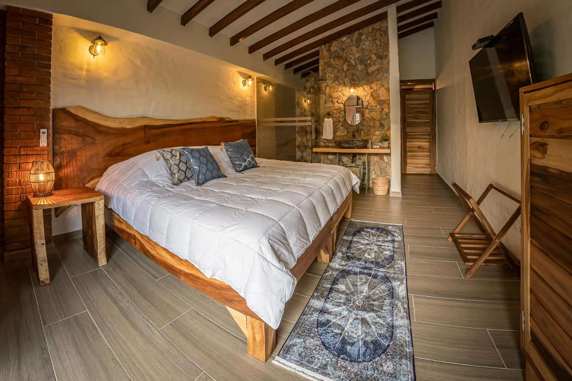 Bed in PETRA SANTA HOTEL BOUTIQUE