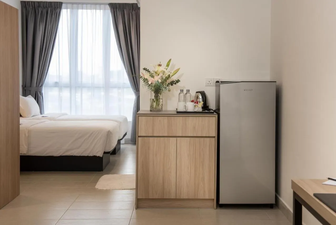 Bed in The Signature Serviced Suites & Office Puchong