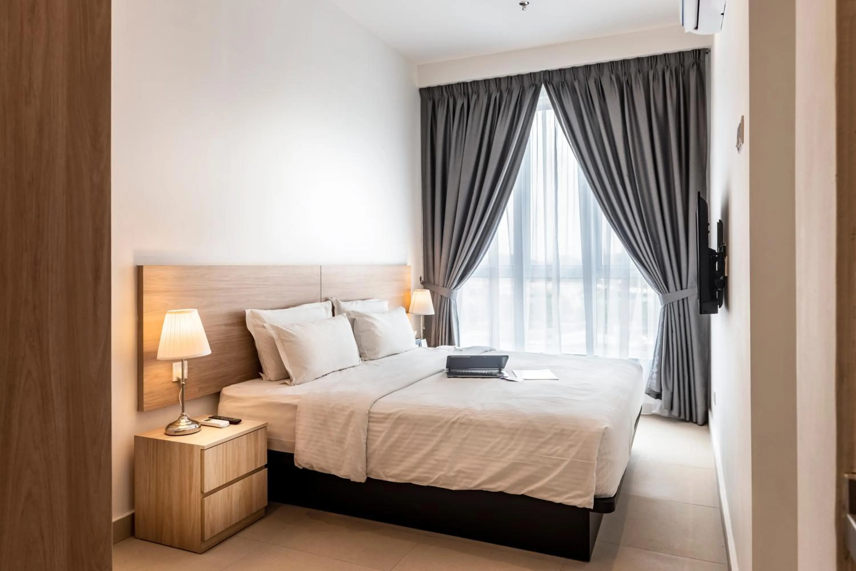 Bed in The Signature Serviced Suites & Office Puchong