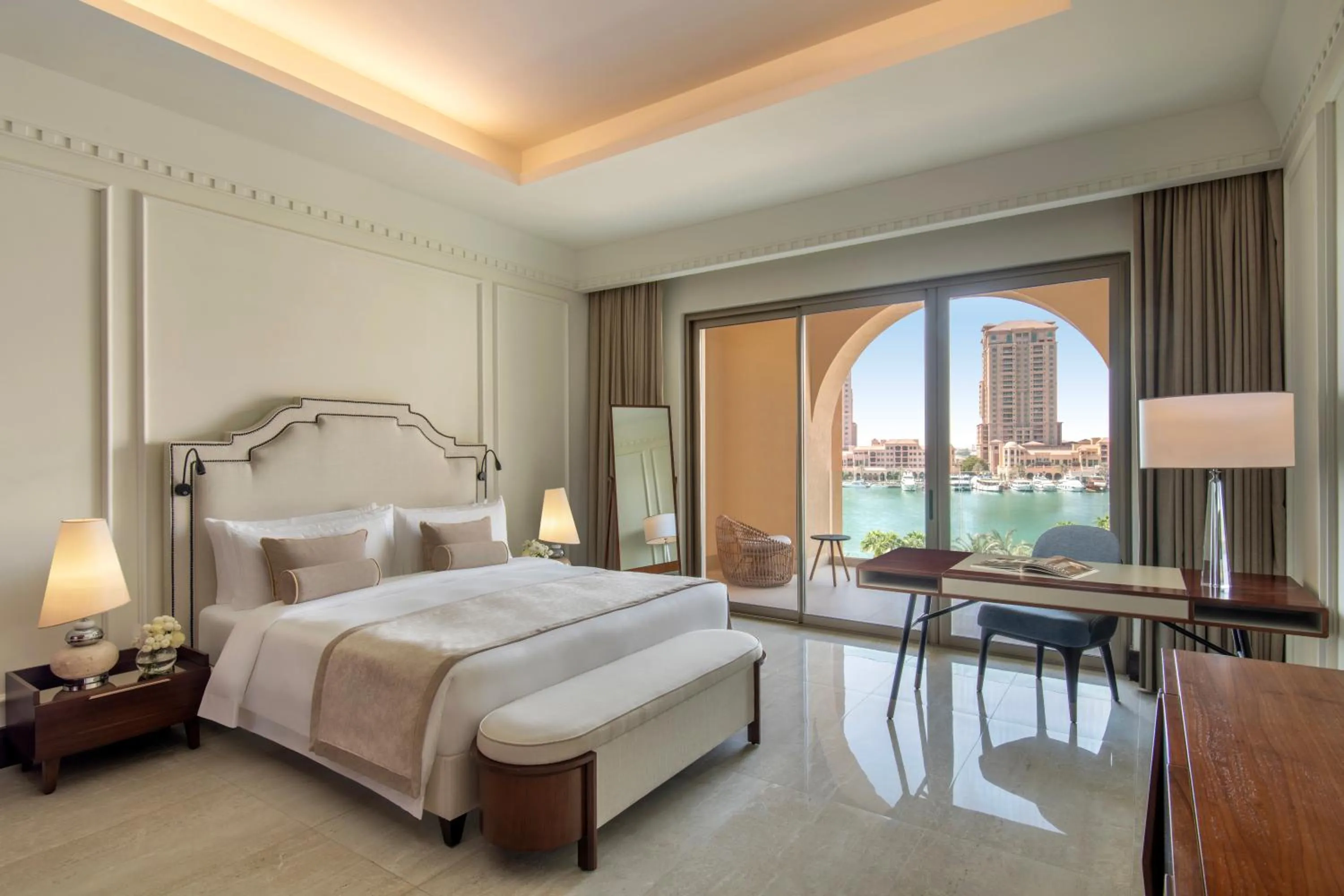 Bedroom, Bed in The St. Regis Marsa Arabia Island, The Pearl Qatar