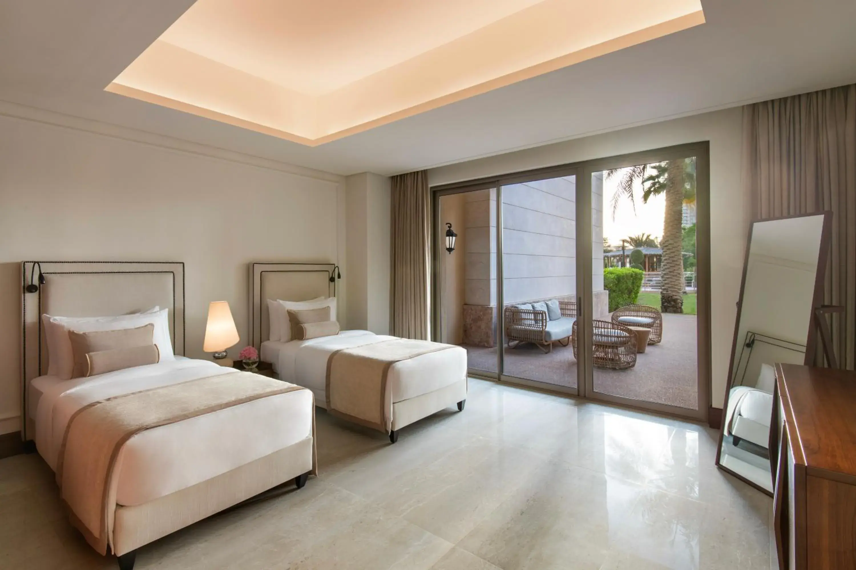Two-Bedroom Townhouse Suite with Patio - Poolside in The St. Regis Marsa Arabia Island, The Pearl Qatar Two-Bedroom Townhouse Suite with Patio - Poolside in The St. Regis Marsa Arabia Island, The Pearl Qatar