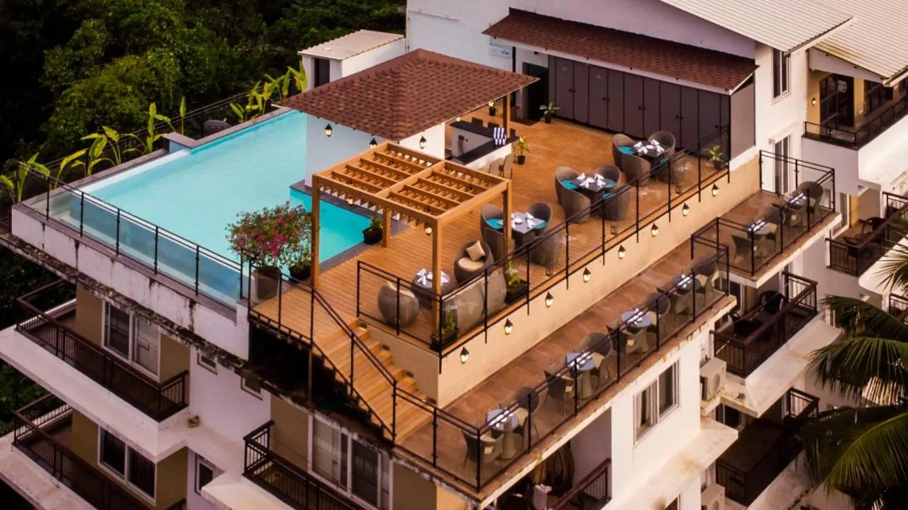 Pool view in Evoke Premium Candolim, North Goa