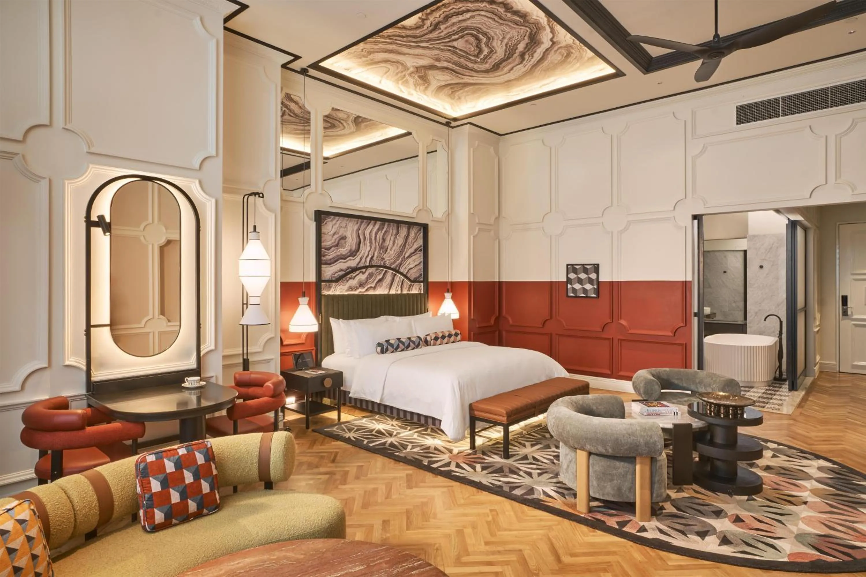 Photo of the whole room, Bed in QT Singapore