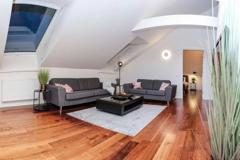 Living room in #stayhere - Spacious Luxury Town Hall 3BDR Apartment