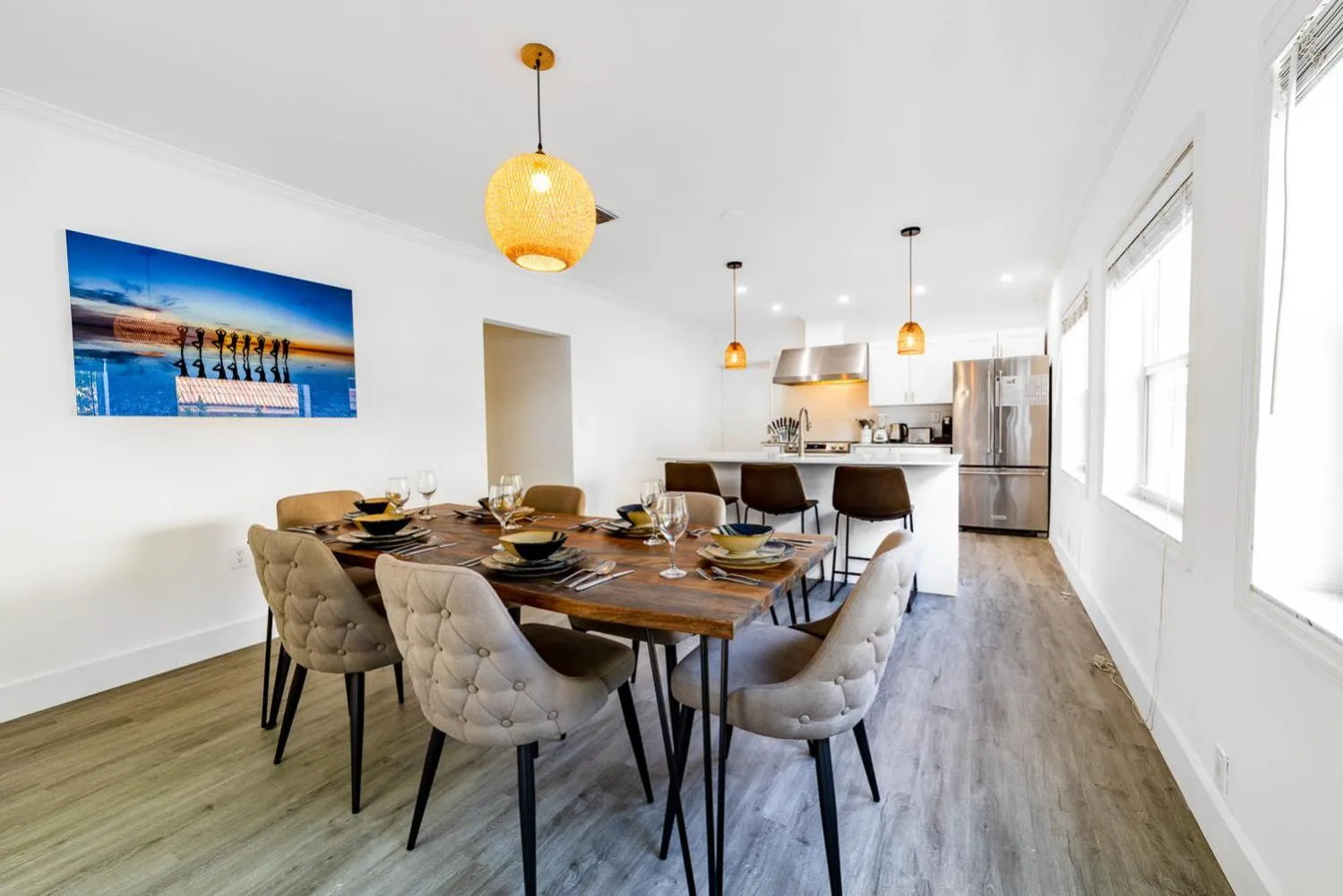 Dining area in The Blue Parrot