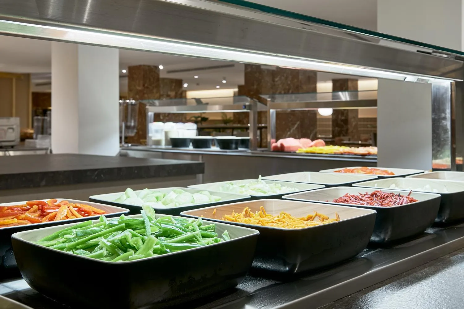 Food and drinks in tent Bahia de Palma