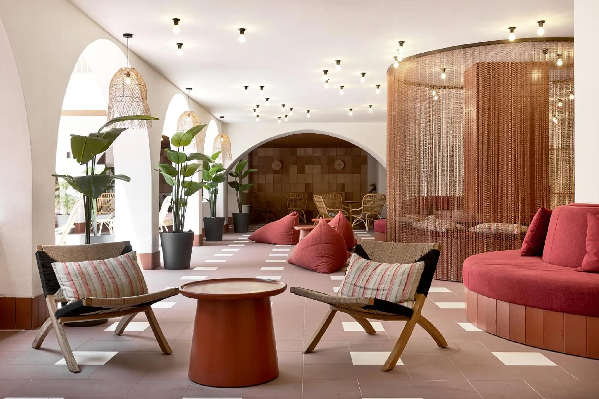 Living room in tent Bahia de Palma